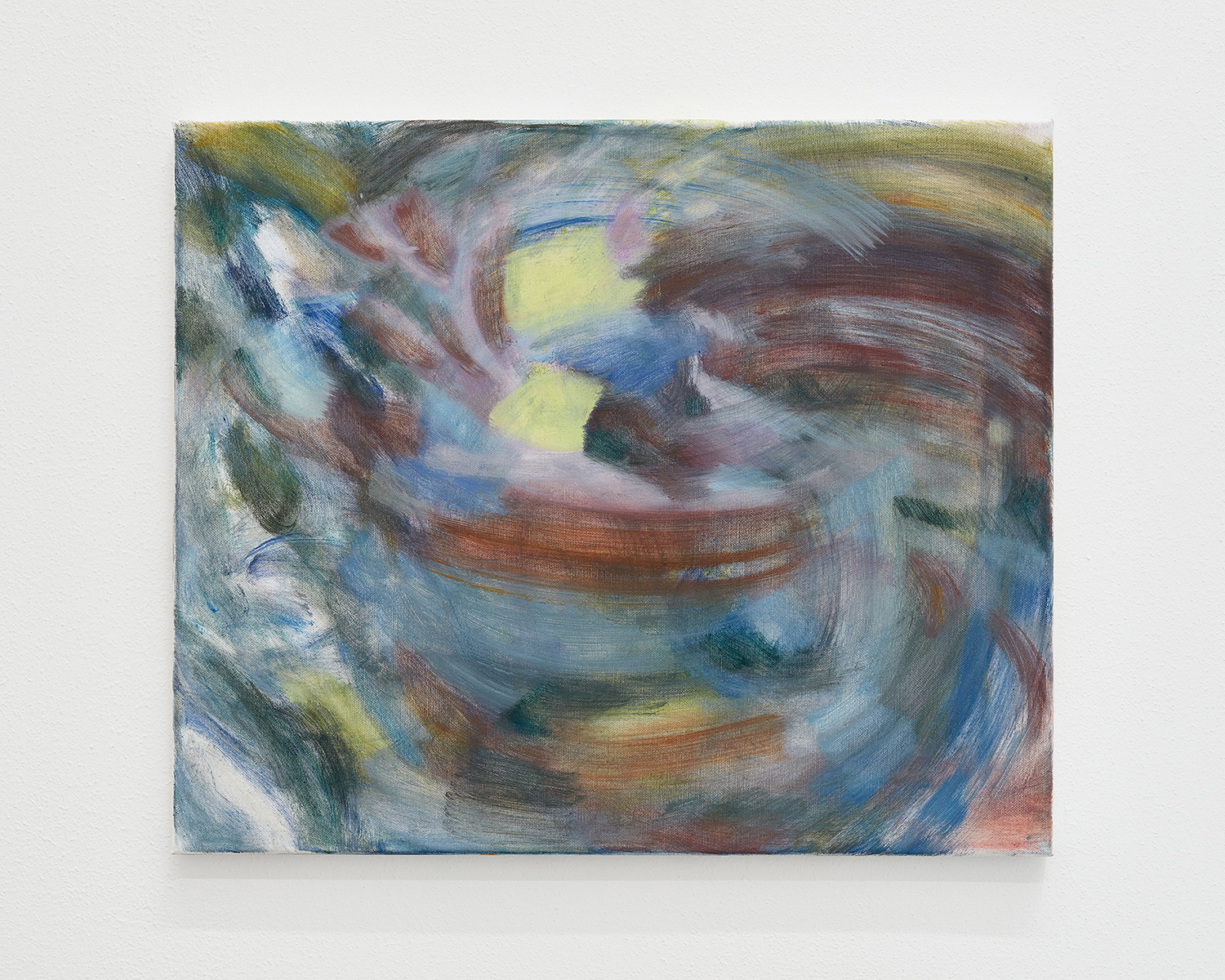 Naeun Kang, "Summer Evening Walk", 2024 (Oil on primed cotton, 46 x 55 cm).