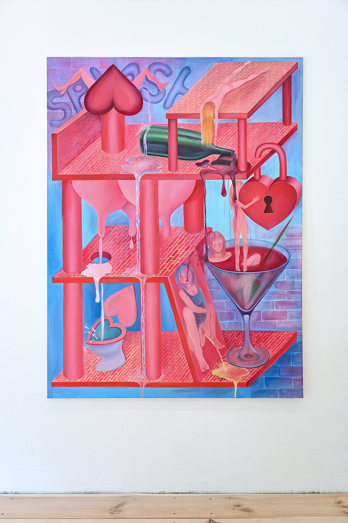Community of fluids, 2023, oil on canvas, 160x120cm