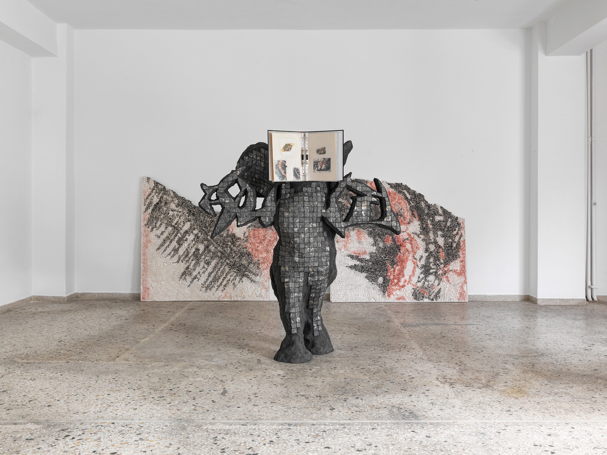 Instalaltion view of "ALONE", by Petros Moris at TAVROS, Athens