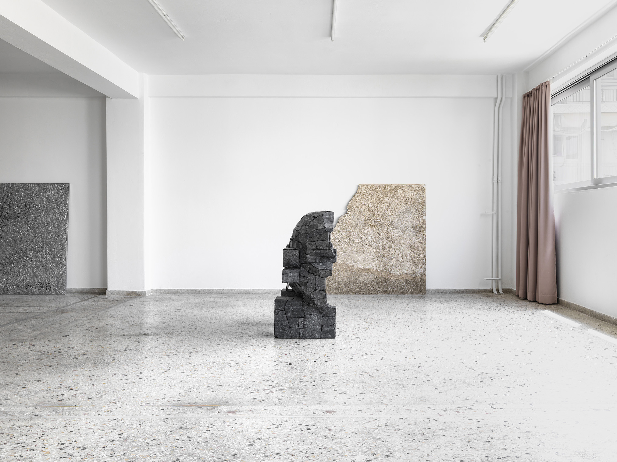Instalaltion view of "ALONE", by Petros Moris at TAVROS, Athens
