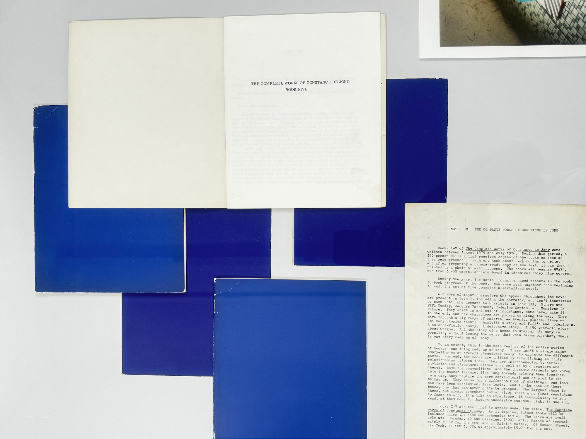 Installation view: Constance DeJong, Selected printed matter and videos, Archive Space, Kunstverein MĂĽnchen, Munich, 2024. Courtesy the artist, Bureau, New York, and Kunstverein MĂĽnchen e.V..