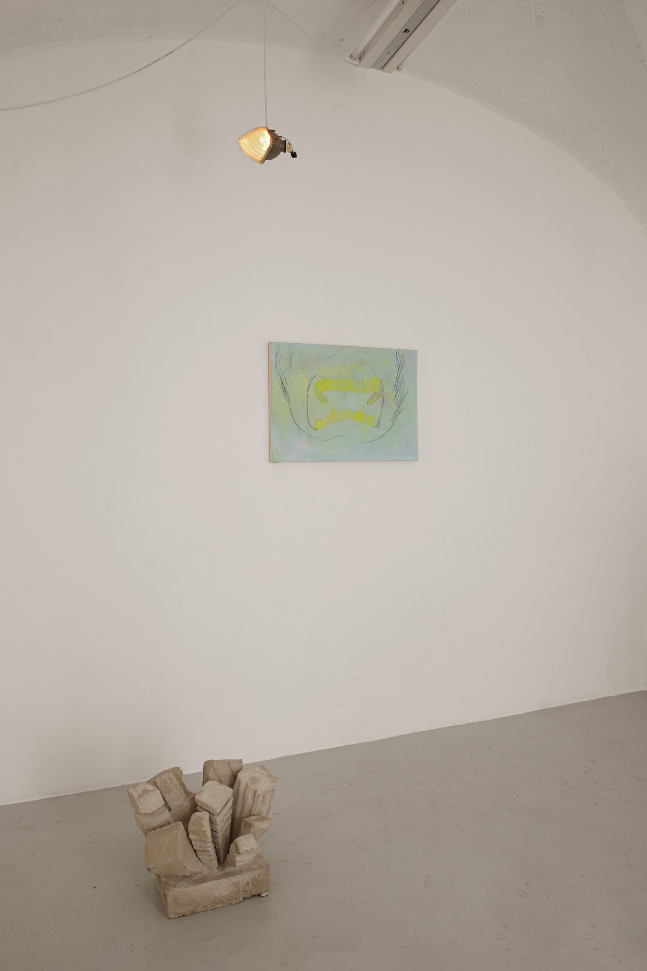 Exhibition view, ClĂ©ment Faydit & Rozenn Voyer, âModern Dogâ, In extenso, Clermont-Ferrand, France, 2024. Photo: Bruno Silva.