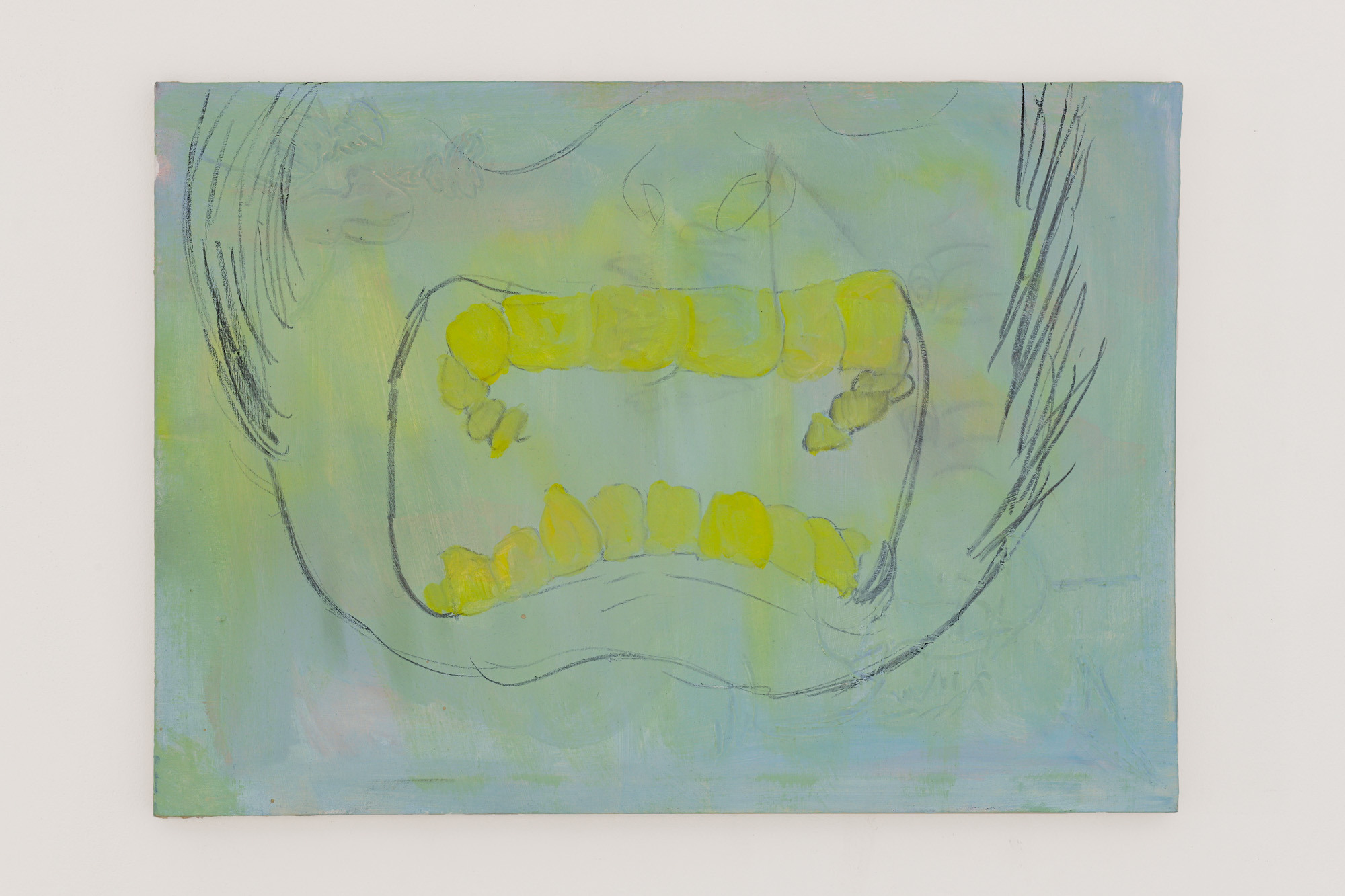 Clément Faydit & Rozenn Voyer, Yellow city, acrylic on cavnas, 2024. Photo: Bruno Silva.