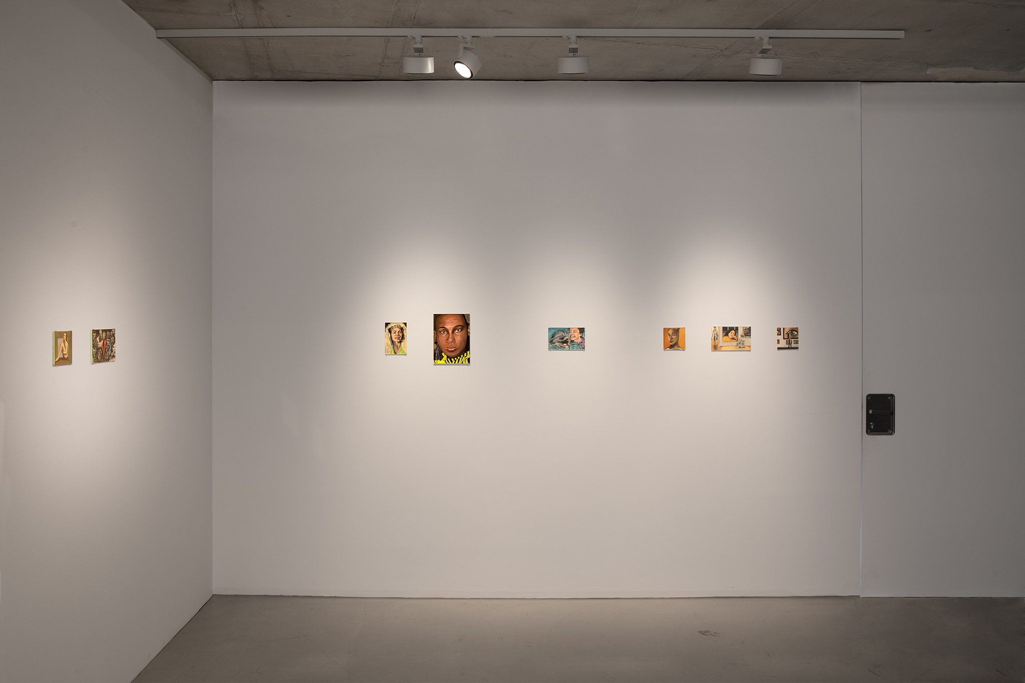 Brice Dellsperger, gouache works on paper, exhibition view Dortmunder Kunstverein 2024. Courtesy: the artist, Air de Paris, VG Bild-Kunst. Photo: Jens Franke