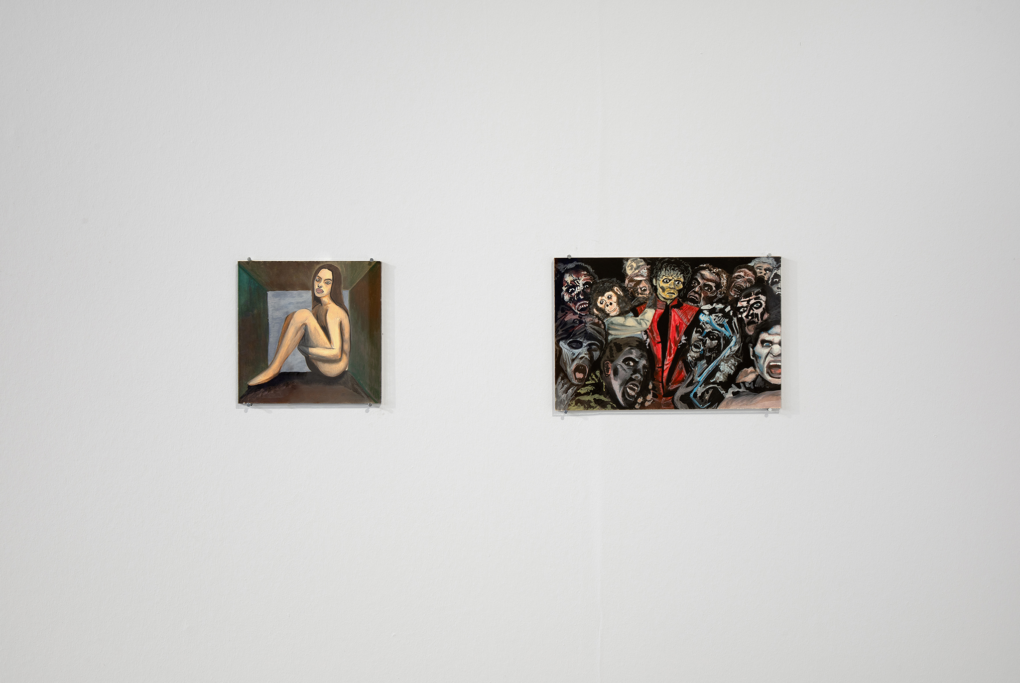 Brice Dellsperger, gouache works on paper, exhibition view Dortmunder Kunstverein 2024. Courtesy: the artist, Air de Paris, VG Bild-Kunst. Photo: Jens Franke
