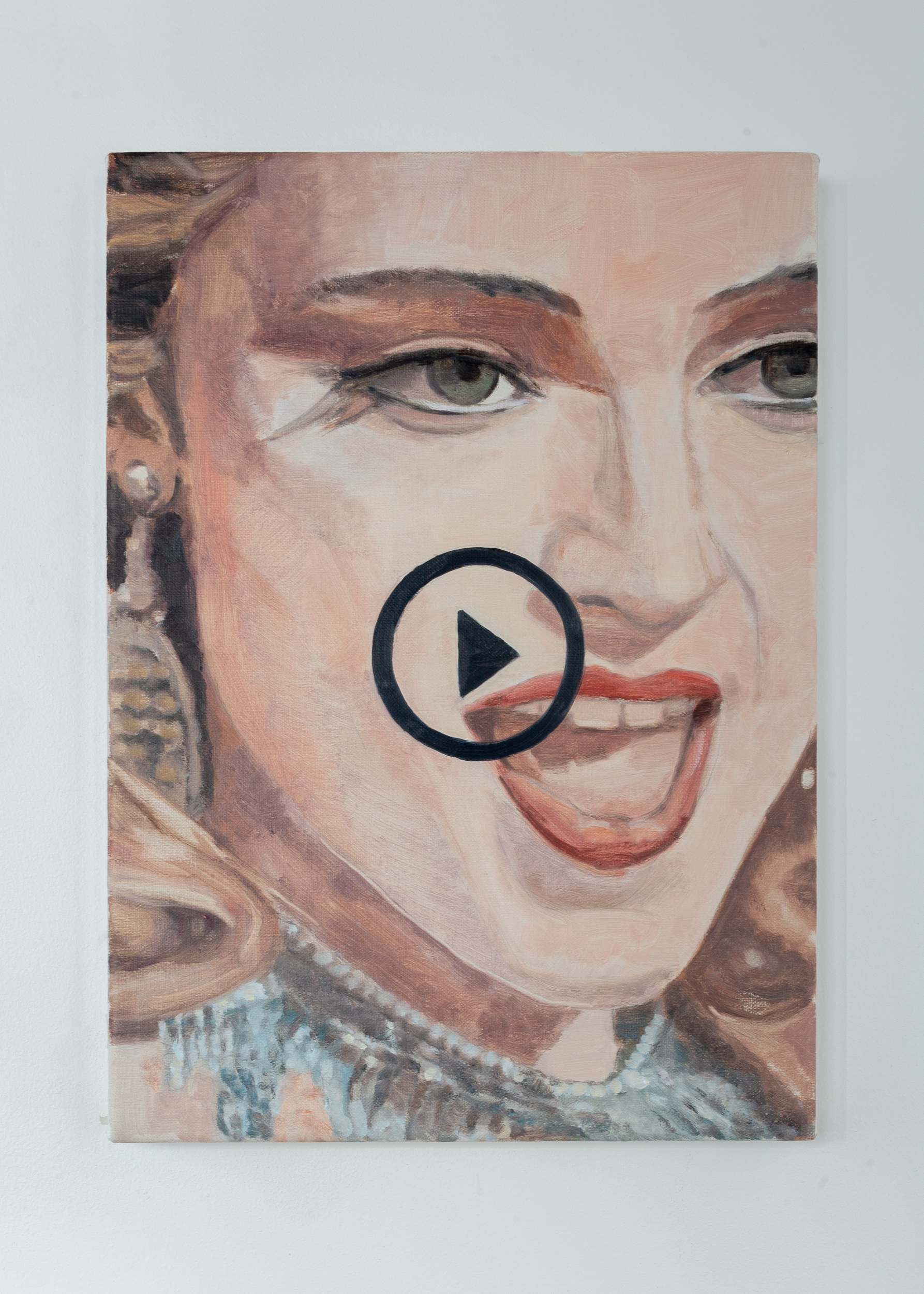 "Material girl" by Dominique Bradbury. Oil on canvas, 50 x 35 cm, 2024