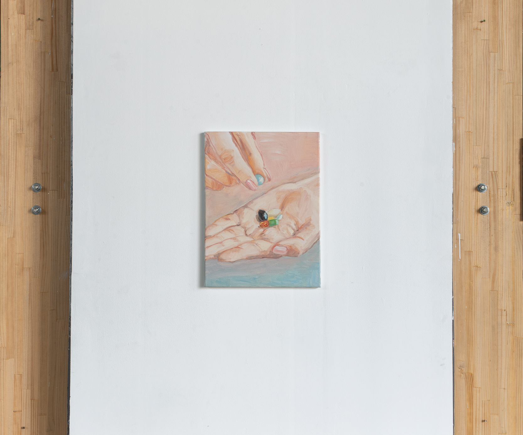 "Skin glow I" by Dominique Bradbury. Oil on canvas, 53 x 40 cm, 2024