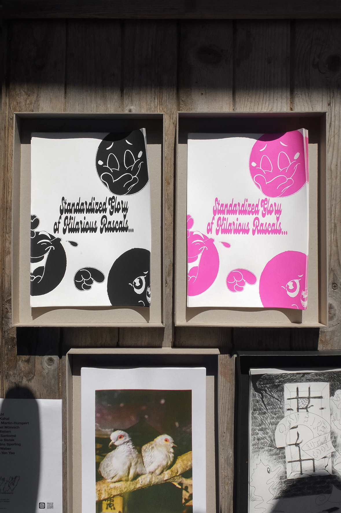 Virginie Sistek, untitled (Standardized Glory of Hilarious Rascals), 2024, screen print on Hahnemühle paper (edition of 10 for both color variants), 29,7 x 21cm