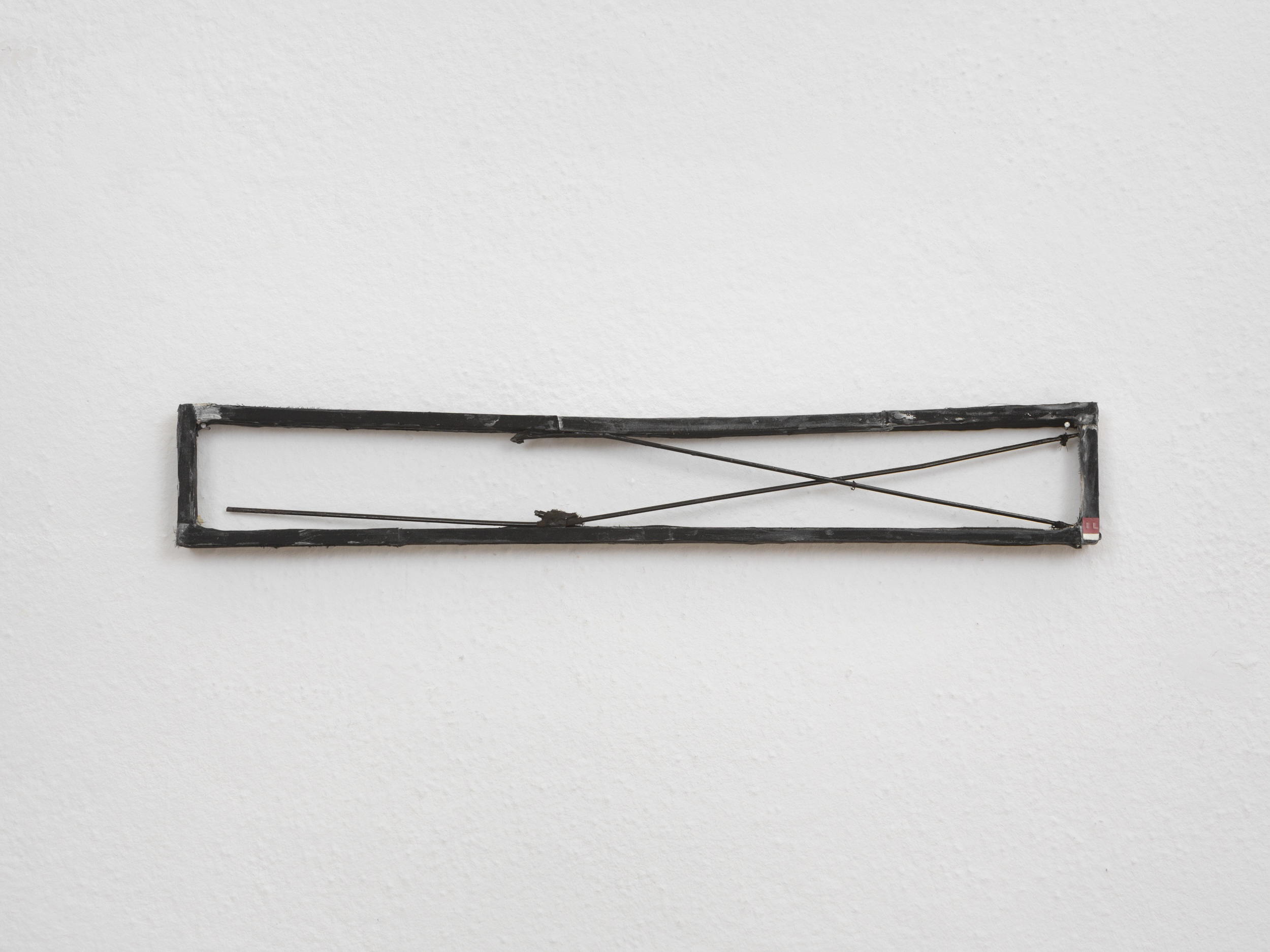 Clémence de La Tour du Pin "X-IL, 2024," Silk, umbrella rib, wood, 8 x 55 cm