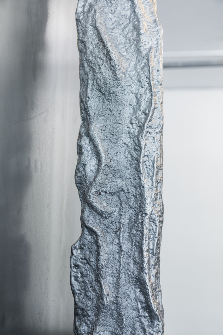 Maija Fox âways that roam usâ installation; casted aluminium, buttercups, forged steel, blue roll