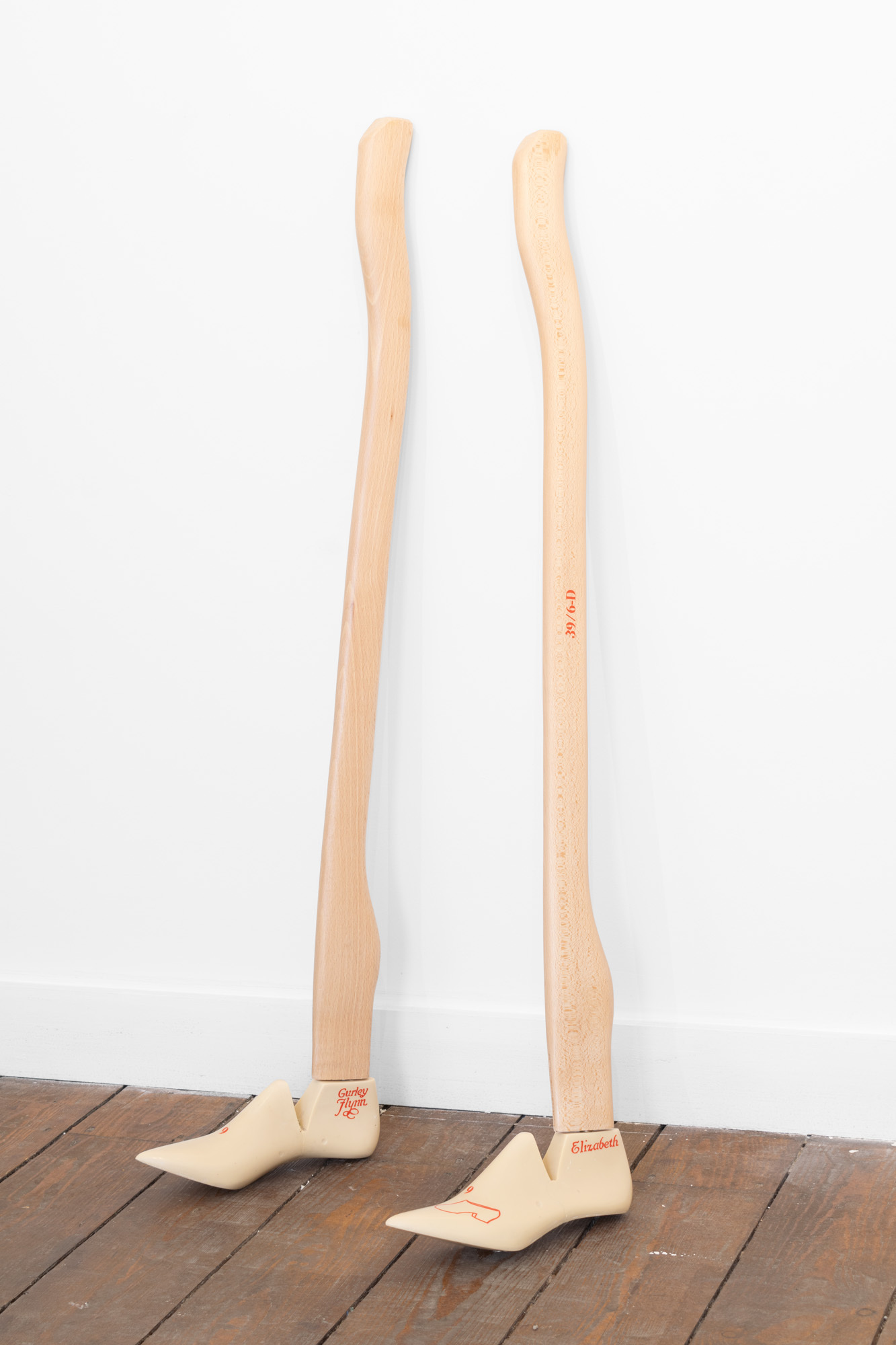 Elizabeth, Rachel Adams, Resin, vinyl, wood, 100 x 9 x 25 cm each, 2024
