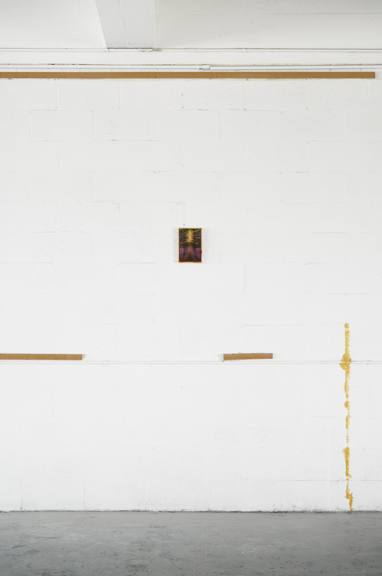 Phil Tremble, "Untitled 3", 2024 Paper, colored pencil, wood glue and glue 6 x 9 x 0.5 inches
