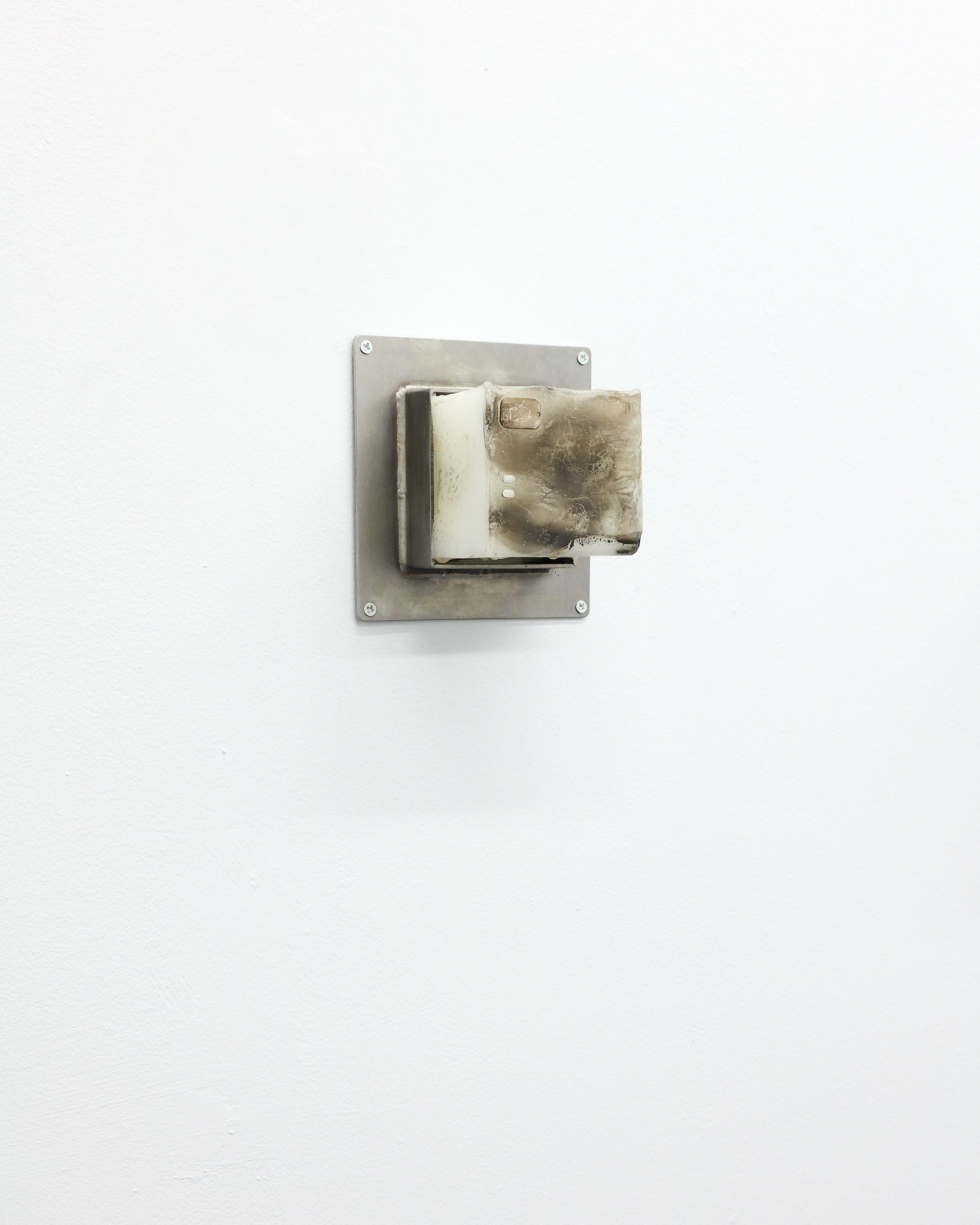 Naomi Hawksley, Untitled II, 2024 wax, stainless steel 4.75 x 4.75 x 3.25 in 12.06 x 12.06 x 8.25 cm