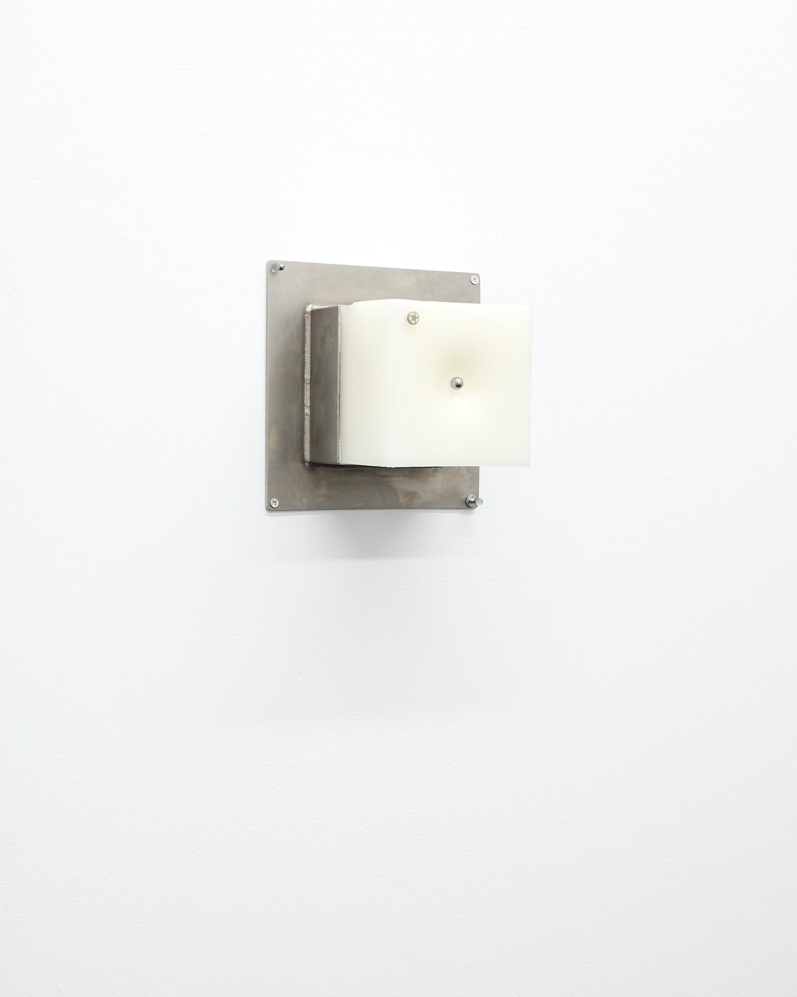 Naomi Hawksley, Untitled I, 2024 wax, stainless steel 6.25 x 6.25 x 4.5 in 15.88 x 15.88 x 11.43 cm