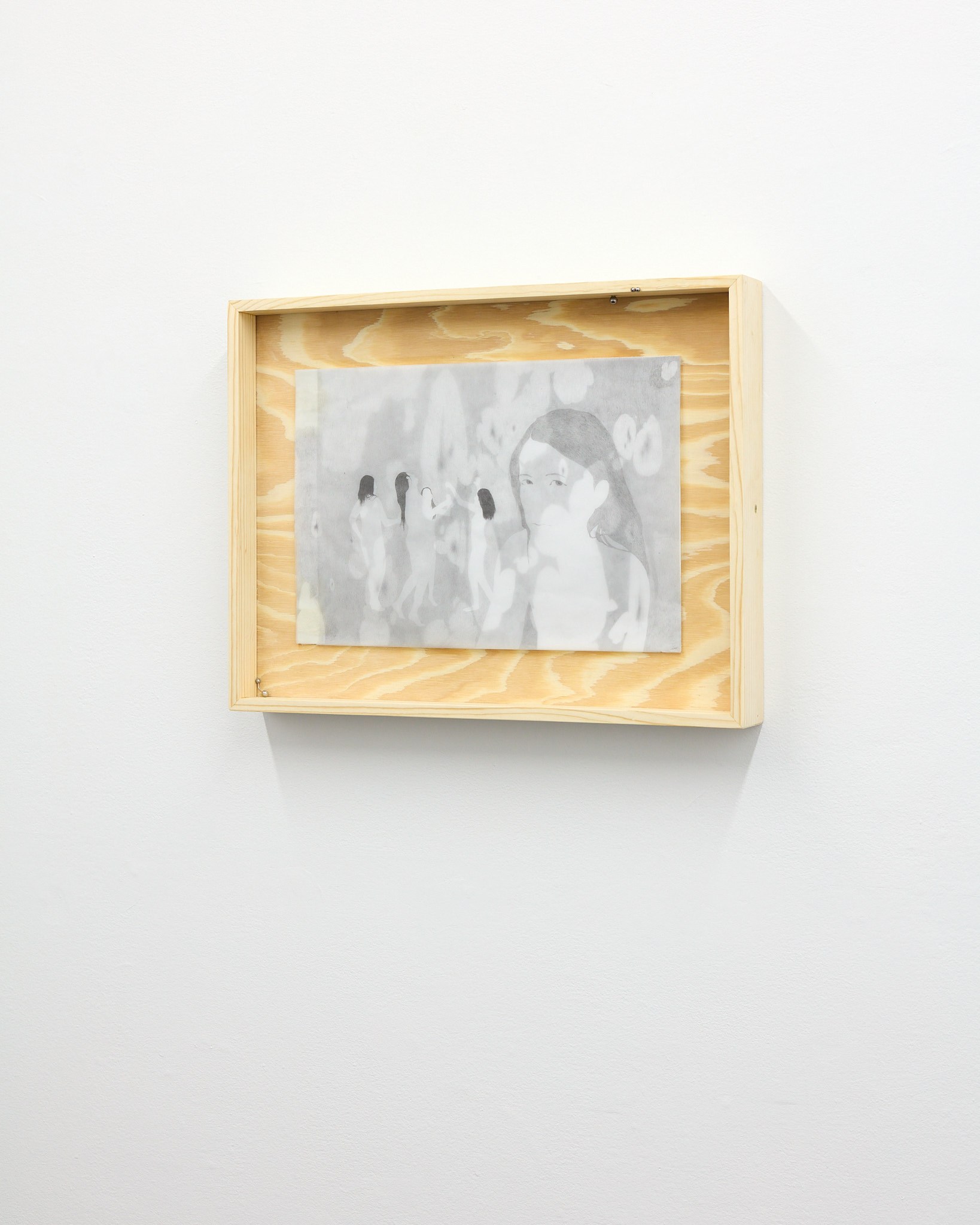 Naomi Hawksley, Four Girls Dancing, 2024 graphite on vellum 16.5 x 11.7 in 41.91 x 29.72 cm