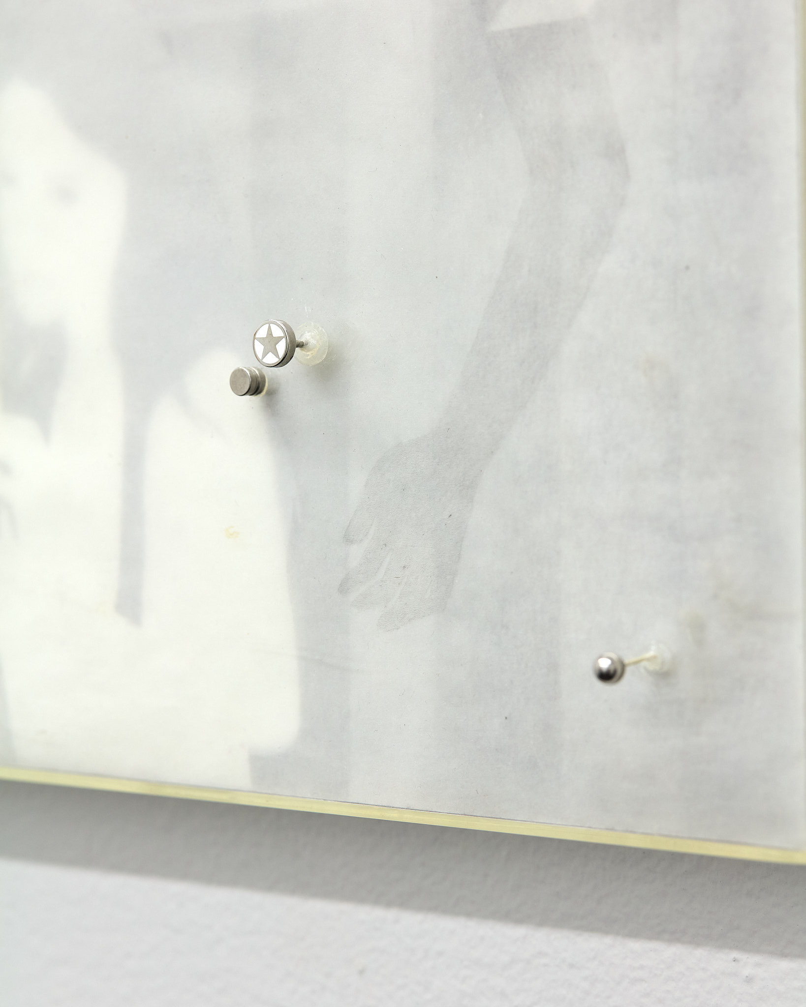 Naomi Hawksley Two Girls Walking, 2024 graphite on vellum, stainless steel, detail