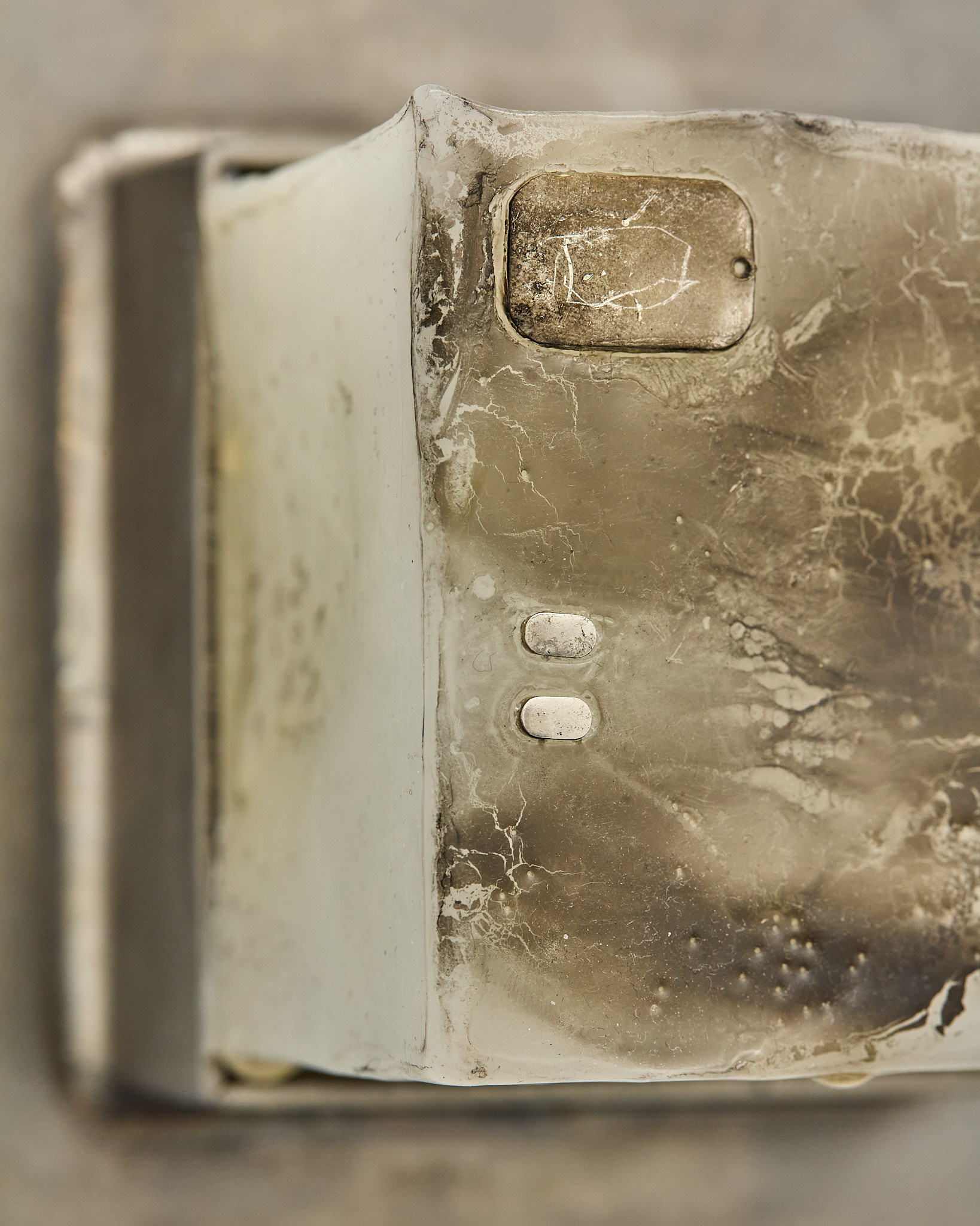 Naomi Hawksley, Untitled II, 2024 wax, stainless steel, detail