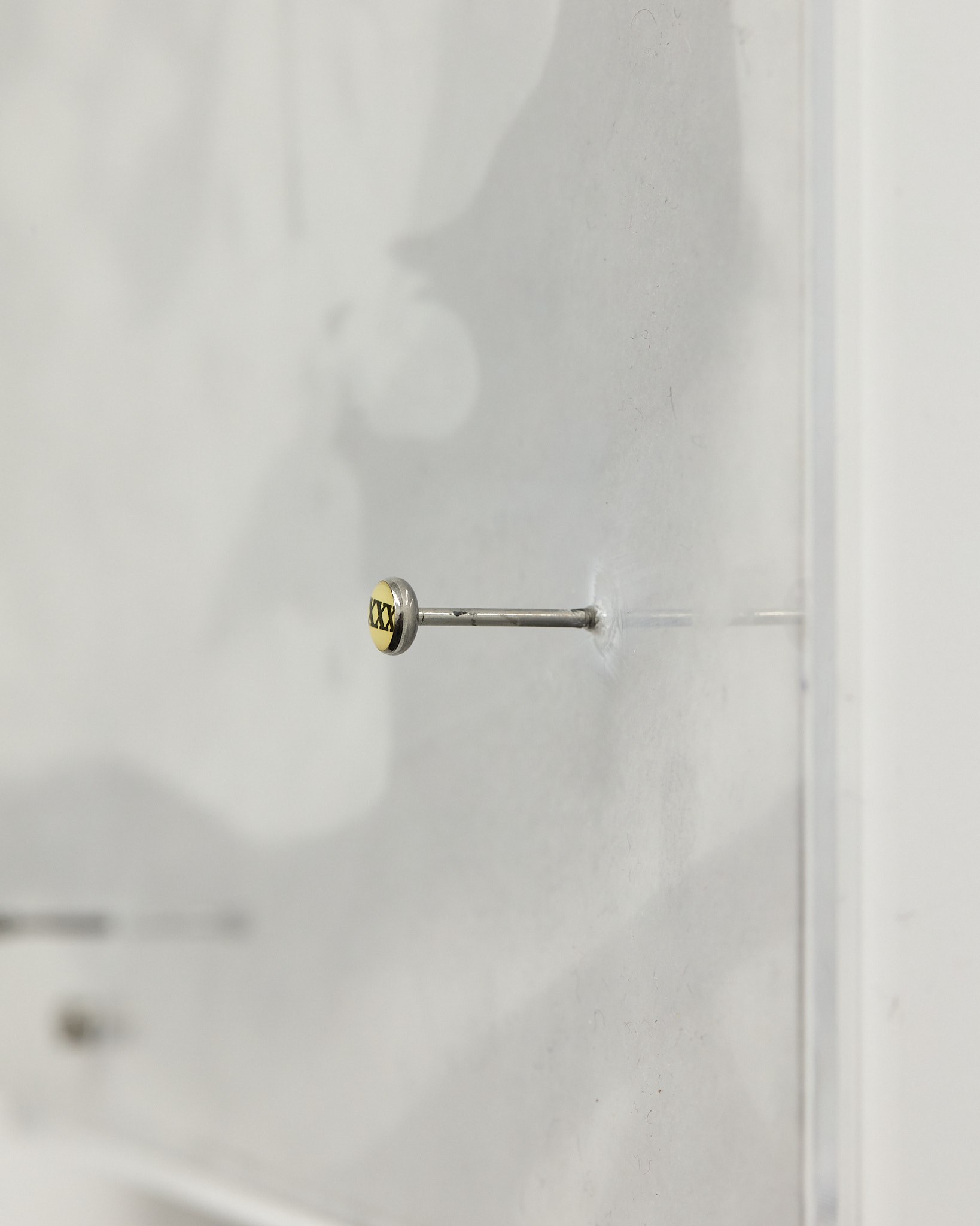 Naomi Hawksley, Girl With a Fork, 2024 graphite on vellum, stainless steel, detail