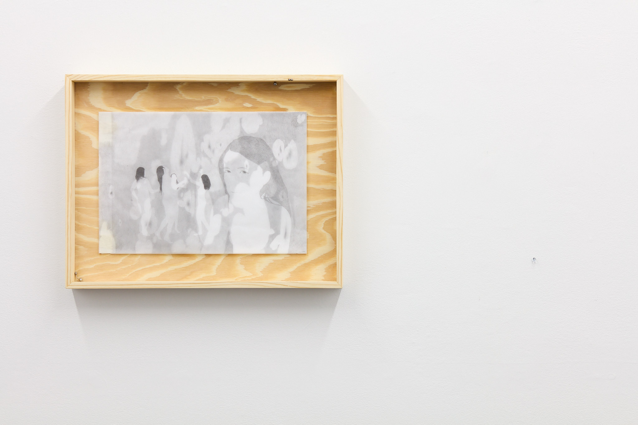 Naomi Hawksley, Four Girls Dancing, 2024 graphite on vellum 16.5 x 11.7 in 41.91 x 29.72 cm