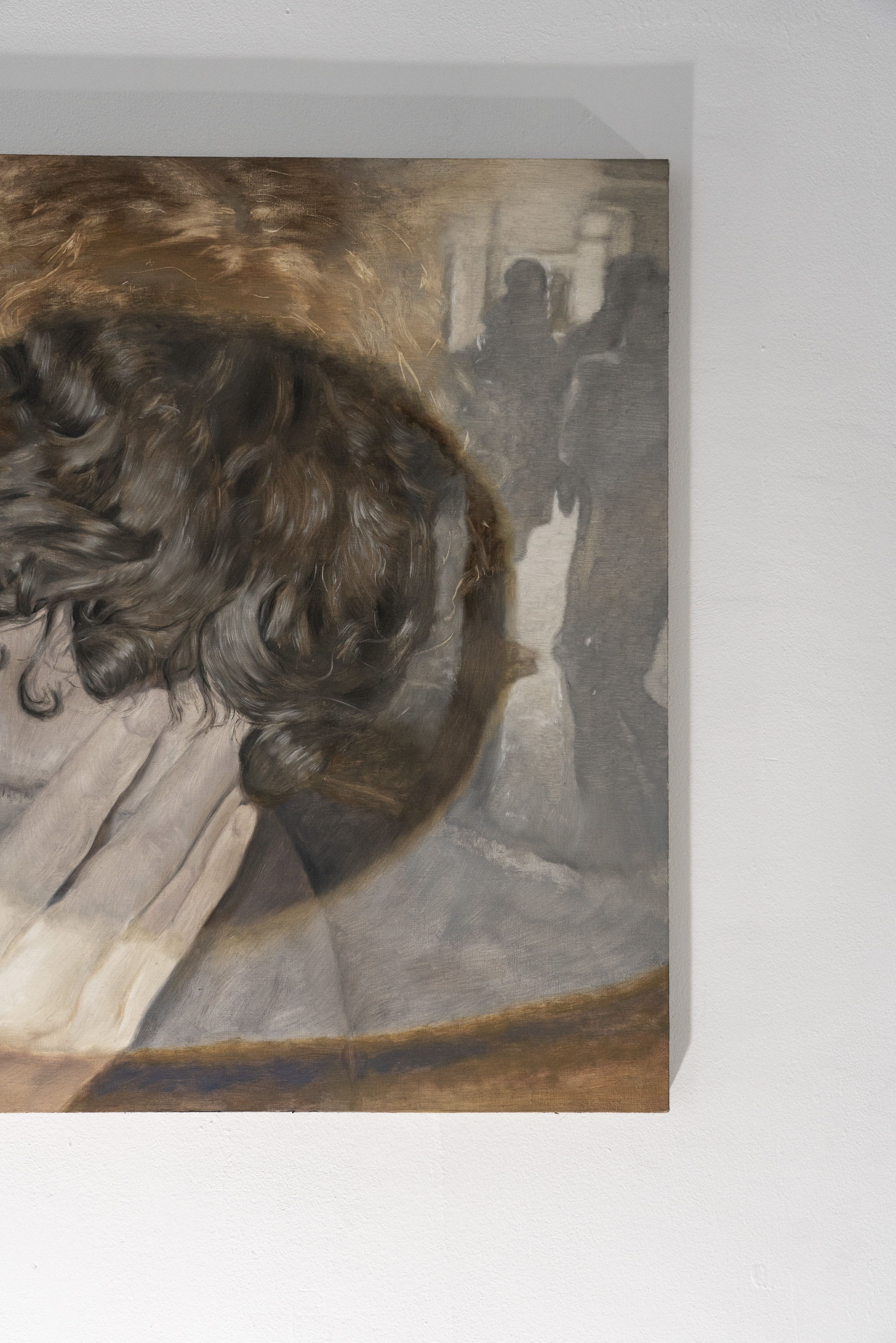 Konrad Krzyżanowski, detail of the painting ‘Glow’, 100x70 cm, 2024, photo Michał Maliński courtesy of the Jak Zapomnieć gallery