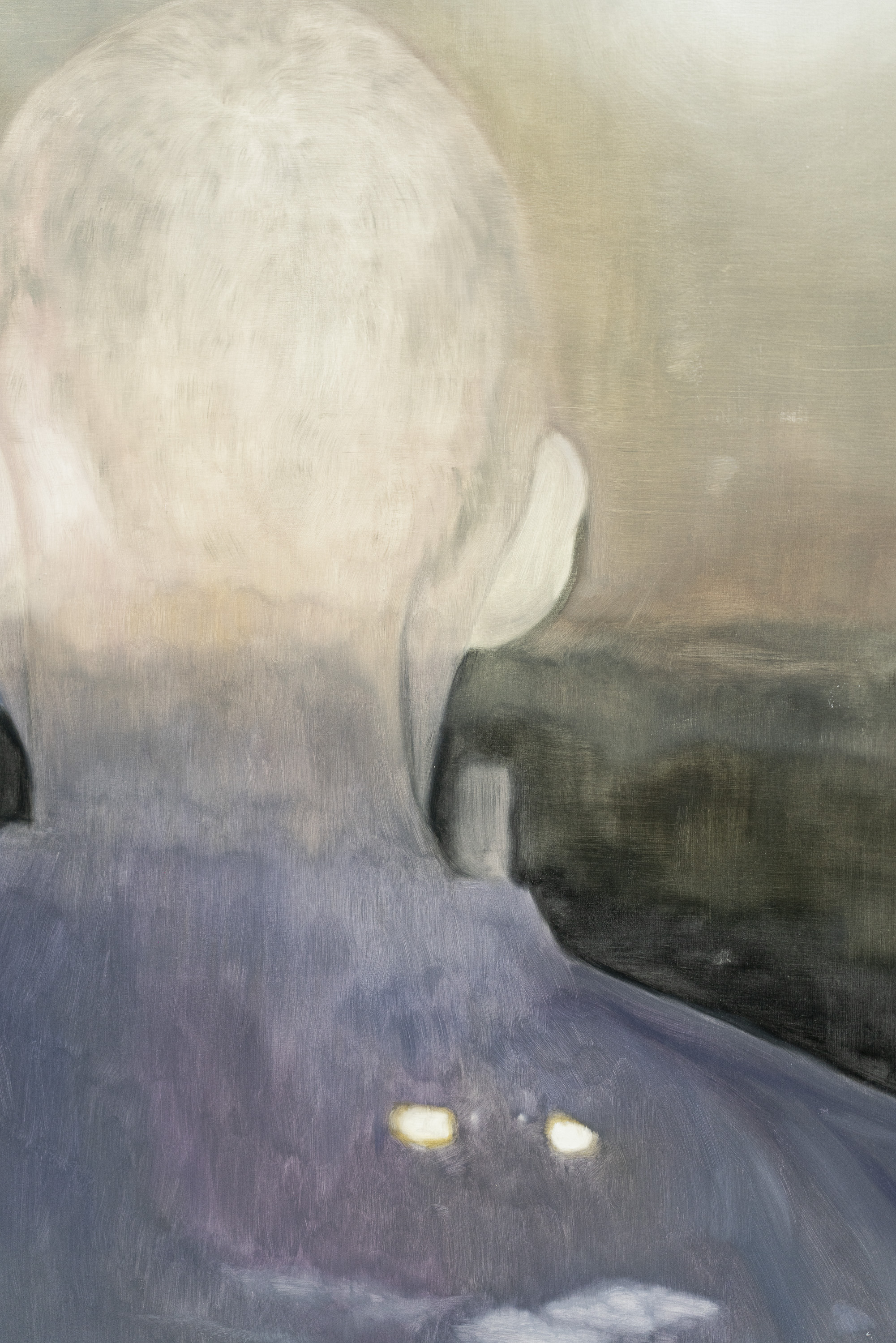 Konrad Krzyżanowski, detail of the painting ‘Observation’, oil on canvas, 160x130 cm, 2024, Michal Maliński courtesy of the Jak Zapomnieć gallery