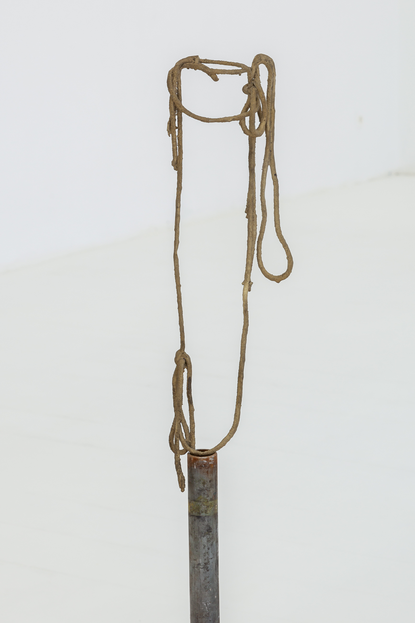 Lone Haugaard Madsen, Raum#416, 2024, wood, sun bleached carpet, aluminium, bronze, iron, various diminutions