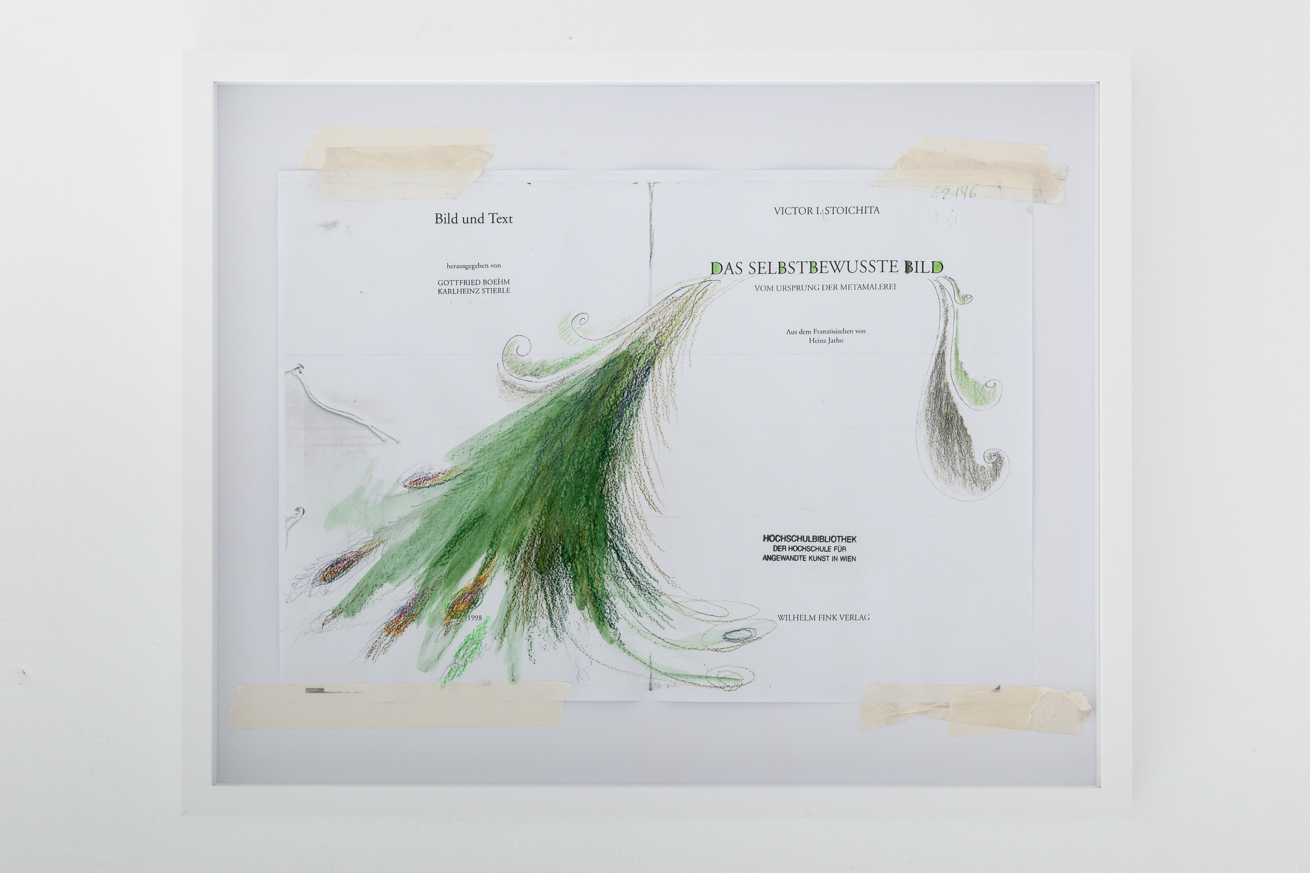 Sára Röth, Das selbstbewusste ich, 2024, Photocopy and watercolour pencil on paper DIN A3 Incl. frame, 53x43cm