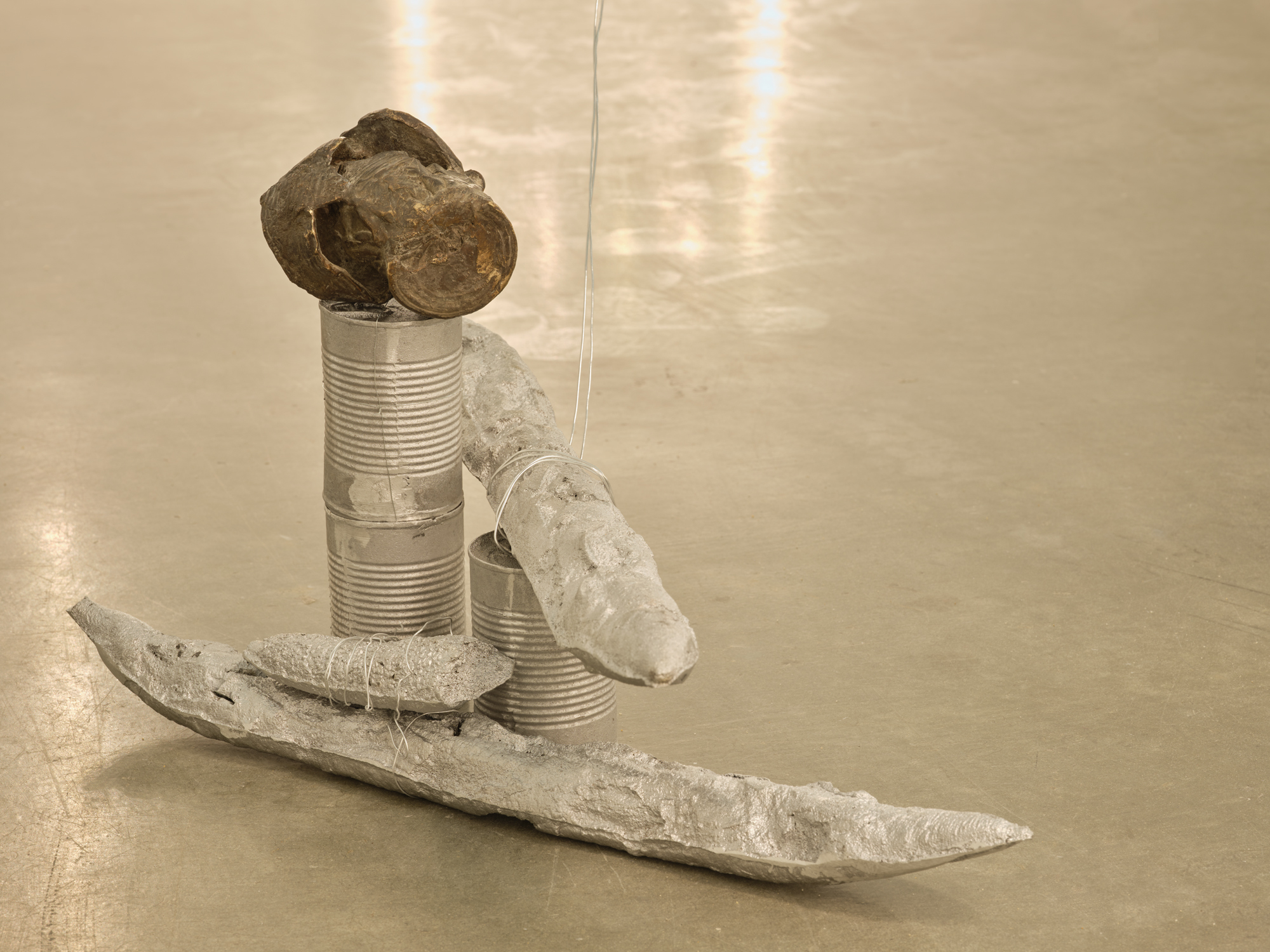 Rochelle Goldberg, "Cans" (installation detail), 2024, Contemporary Art Gallery, Vancouver. Photo: Rachel Topham Photography.