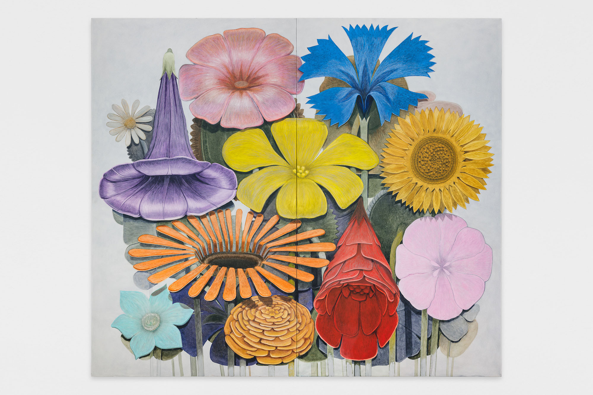 Krzysztof Grzybacz Flowers, 2024 oil on canvas 280 Ă 320cm