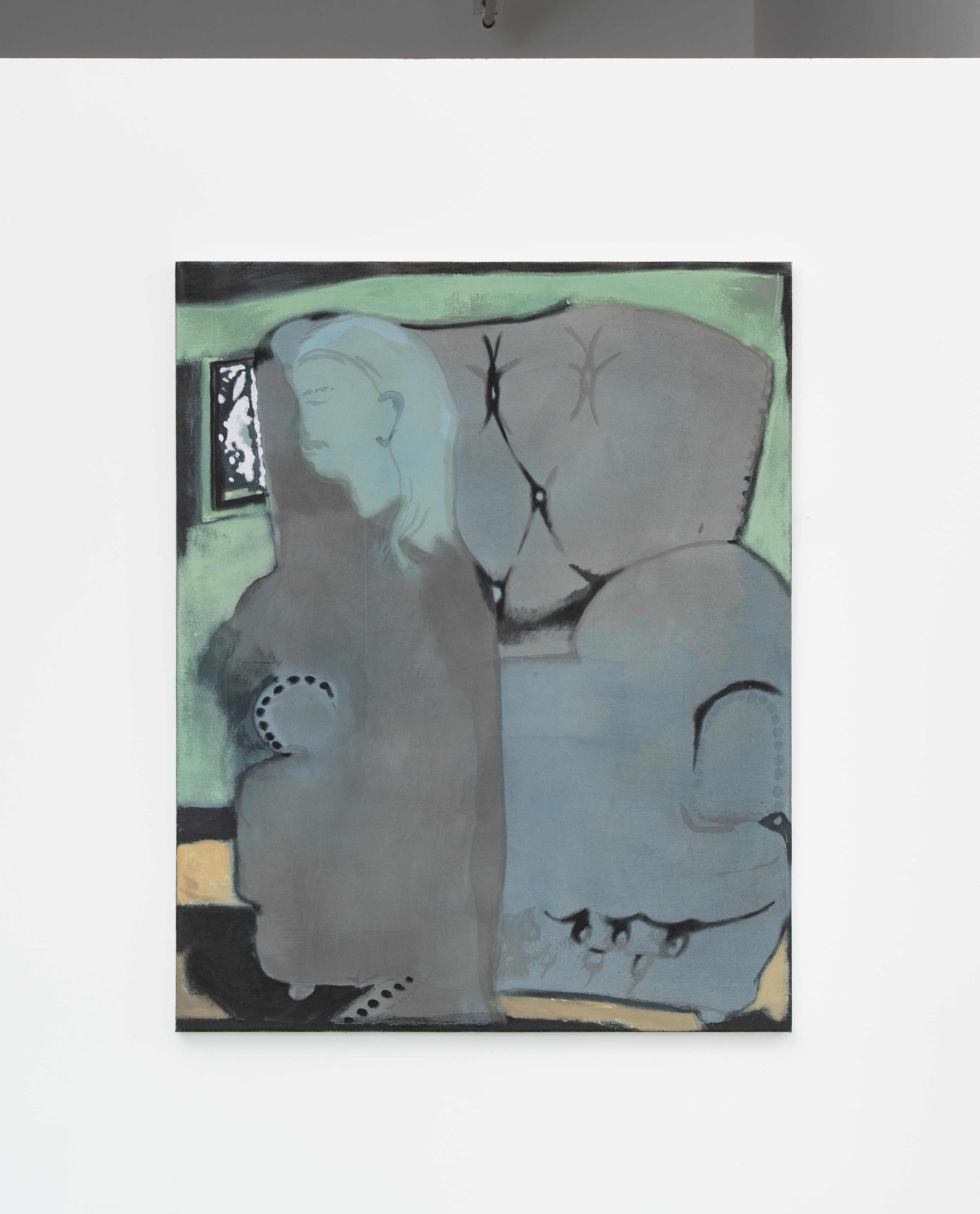 Man: It Stands, 72.5x91cm, 2024, Acrylic and charcoal on cotton