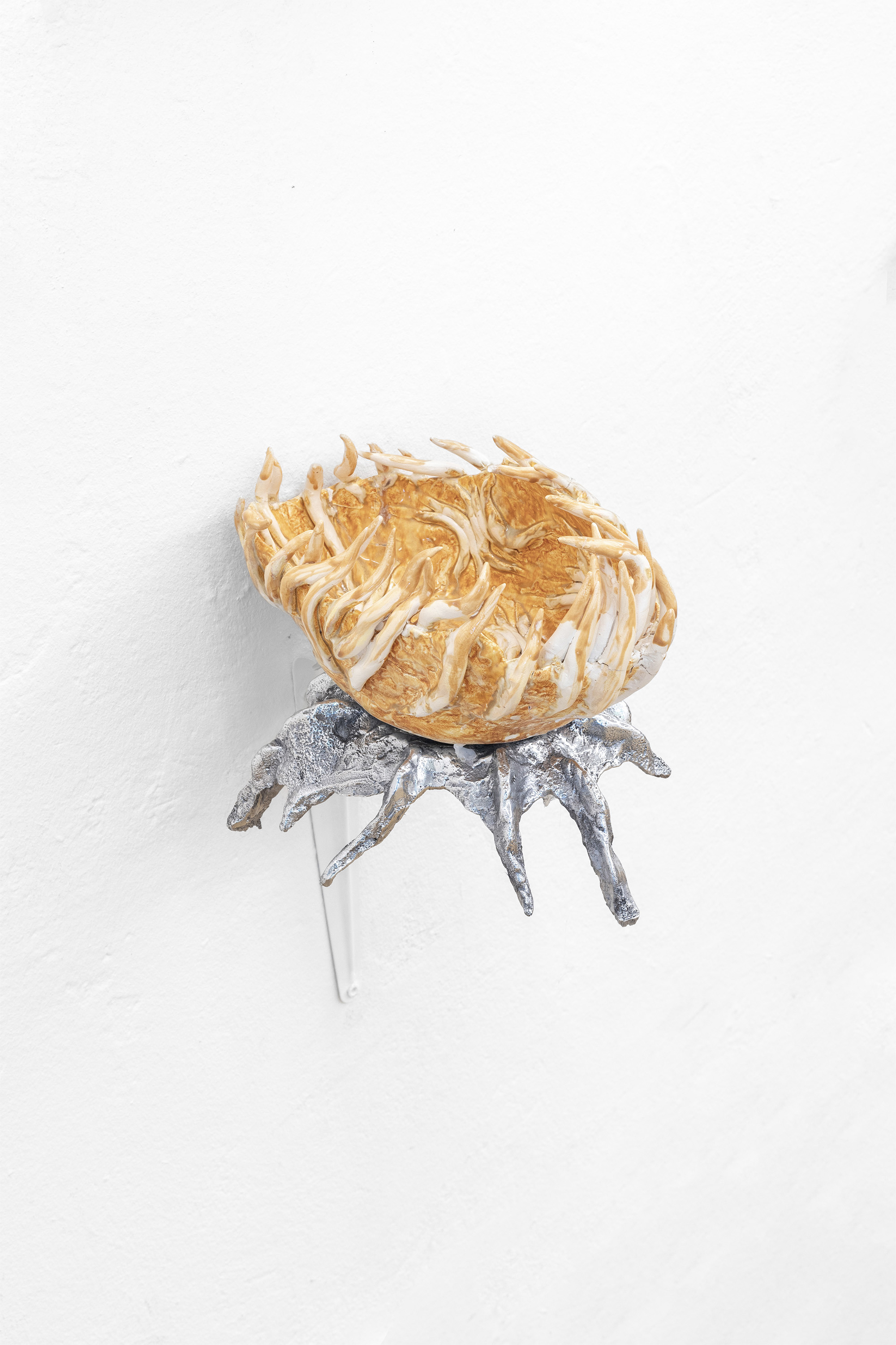 Dishon Yuldash, "Vat of Sympathy #11, Small" 2021 Aluminum, porcelain, stoneware, perfume.