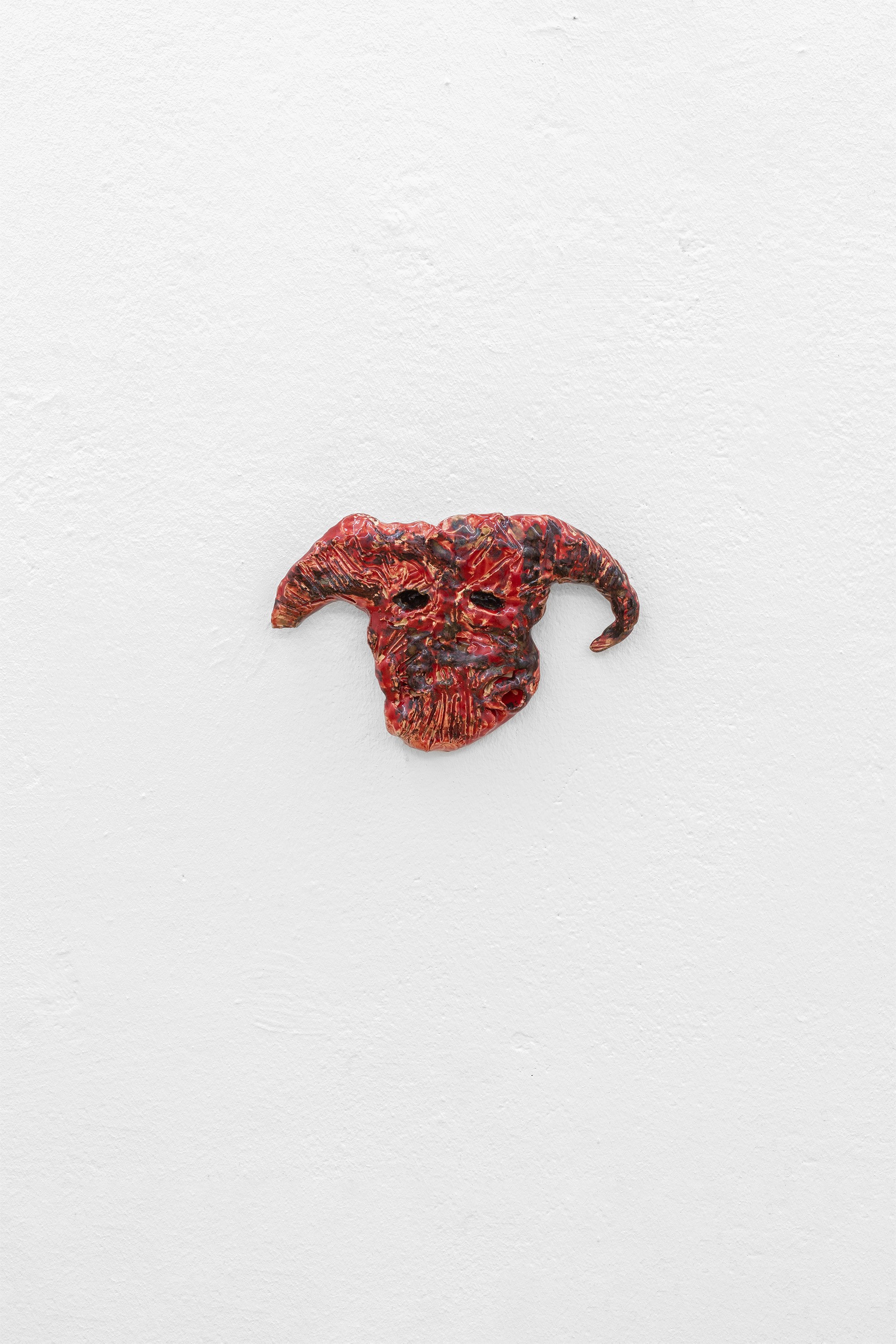 Valentin Trusov, "Fiery Head of Balaruz" 2021-2022 Ceramics, glaze.