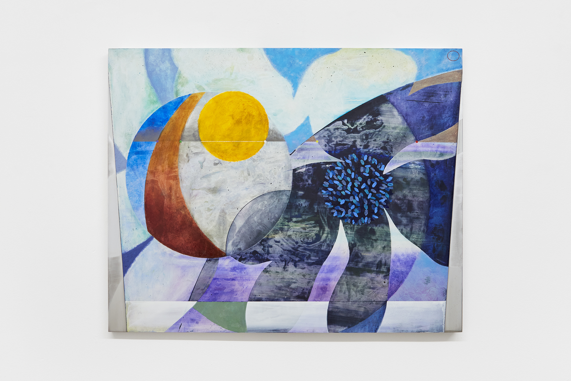 Peter Brock, An Ear at the Edge of a Chasm, 2024. Oil, graphite and coloured pencil on aqua-resin, aluminium panel, 61 x 76 cm