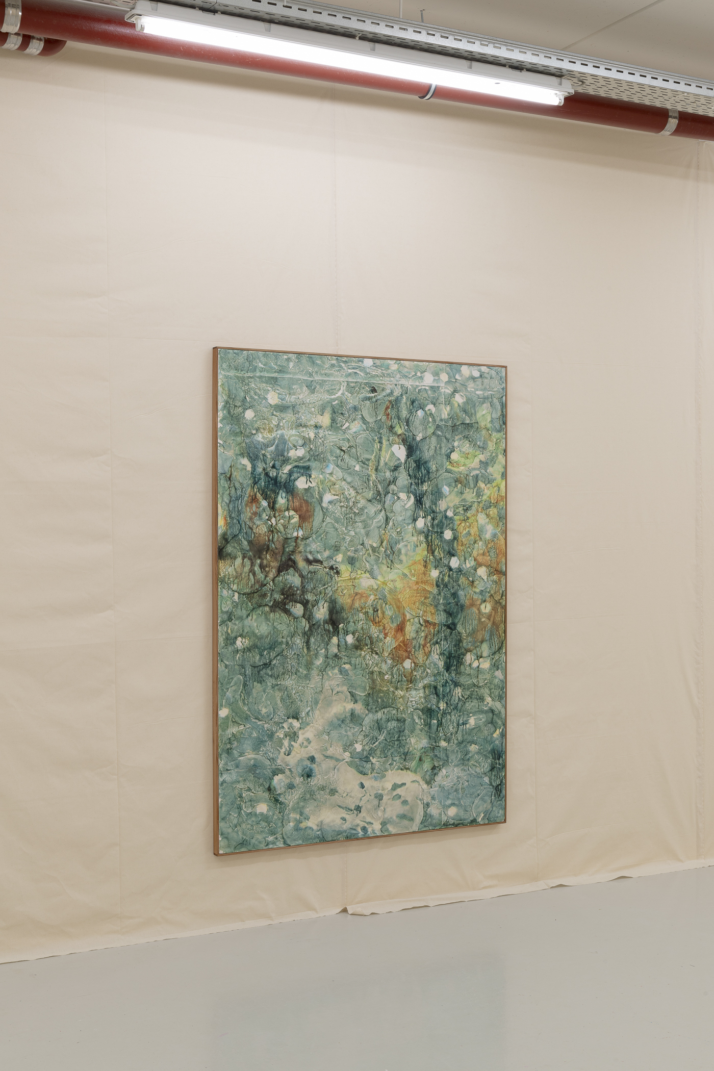 Oslo. 2024. Pigment ink in polymer modified plaster, UV protective acrylic sealer, artist frame made from elm. 174,7 x 119 cm