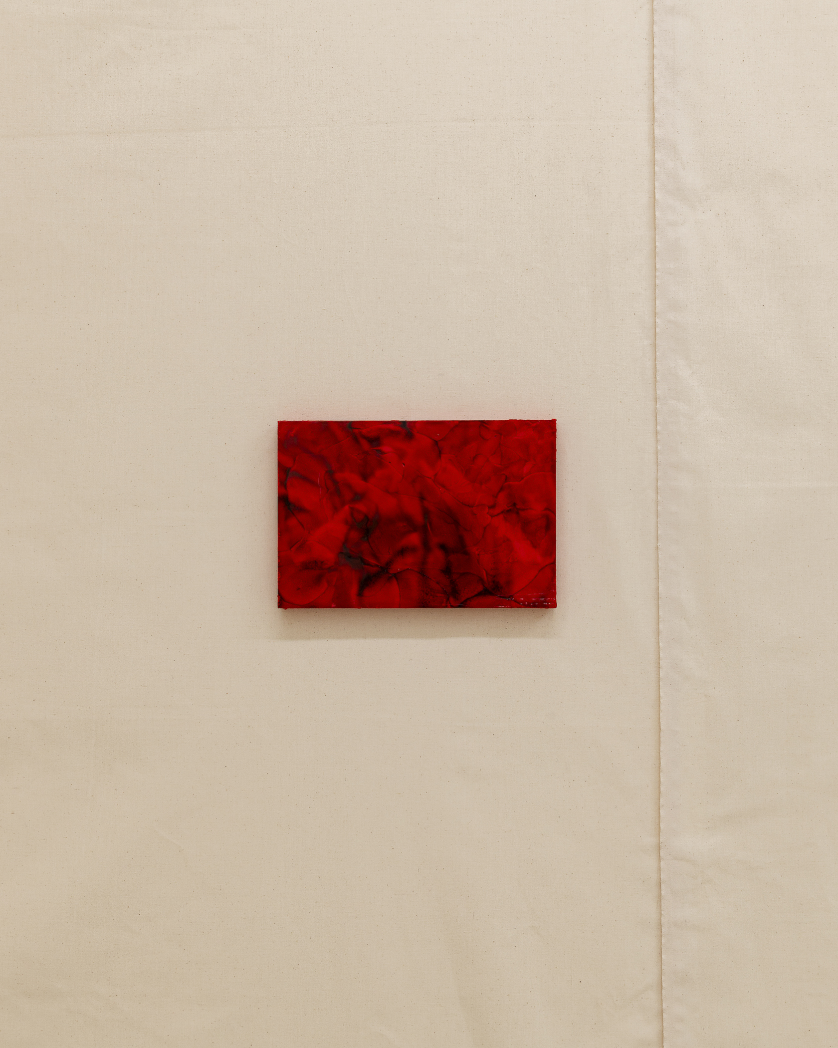 Hands. 2024. Pigment ink in polymer modified plaster, UV protective acrylic sealer, varnish. 18 x 26 cm