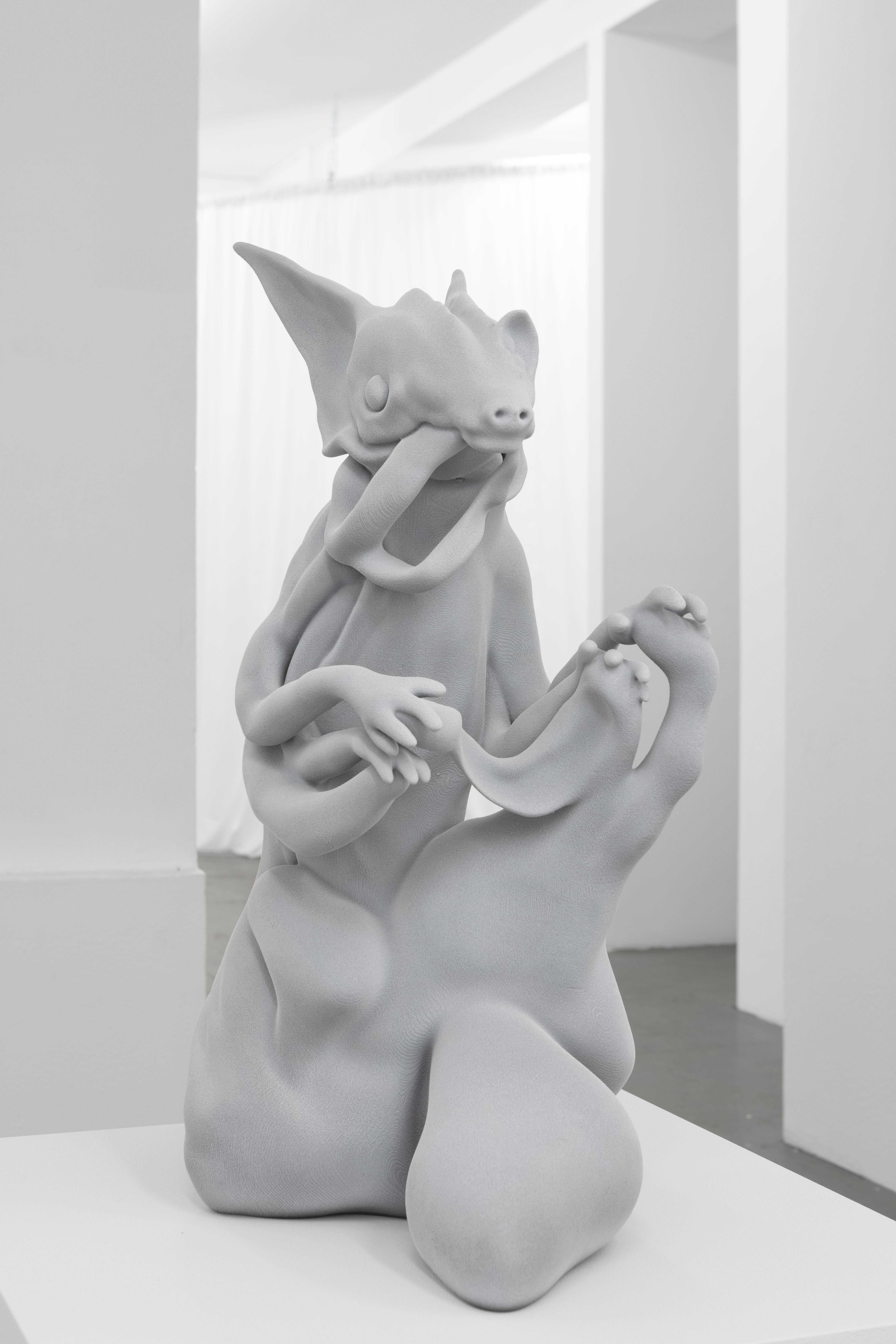 Mary-Audrey Ramirez, Fox, 2023, 3D printed sand, 70 × 29,9 x 42,8 cm 
Courtesy: the artist and MARTINETZ, Cologne
Photo: Tamara Lorenz