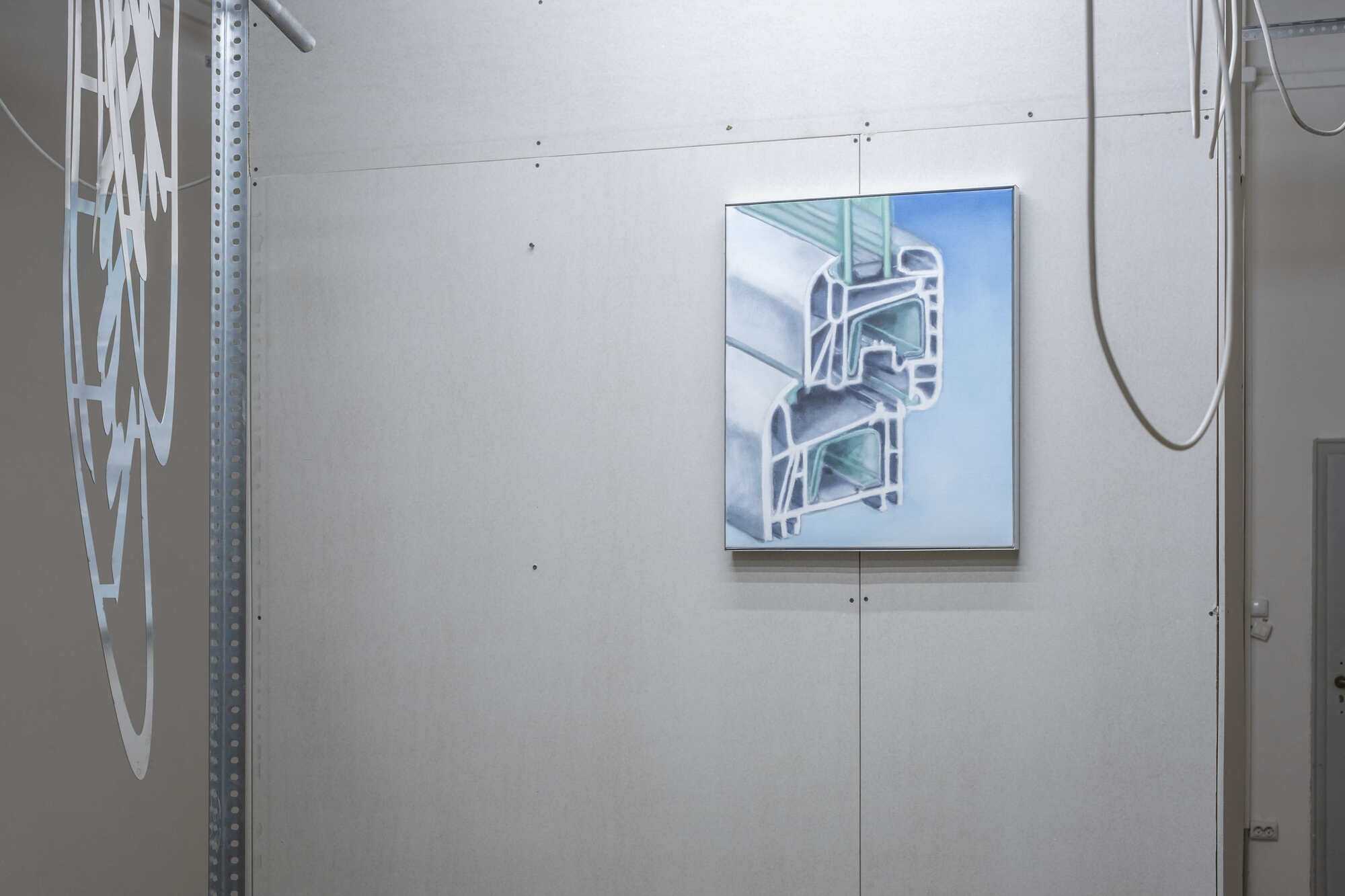 PVC (2024) oil on canvas with artists frame 40 cm x 50 cm