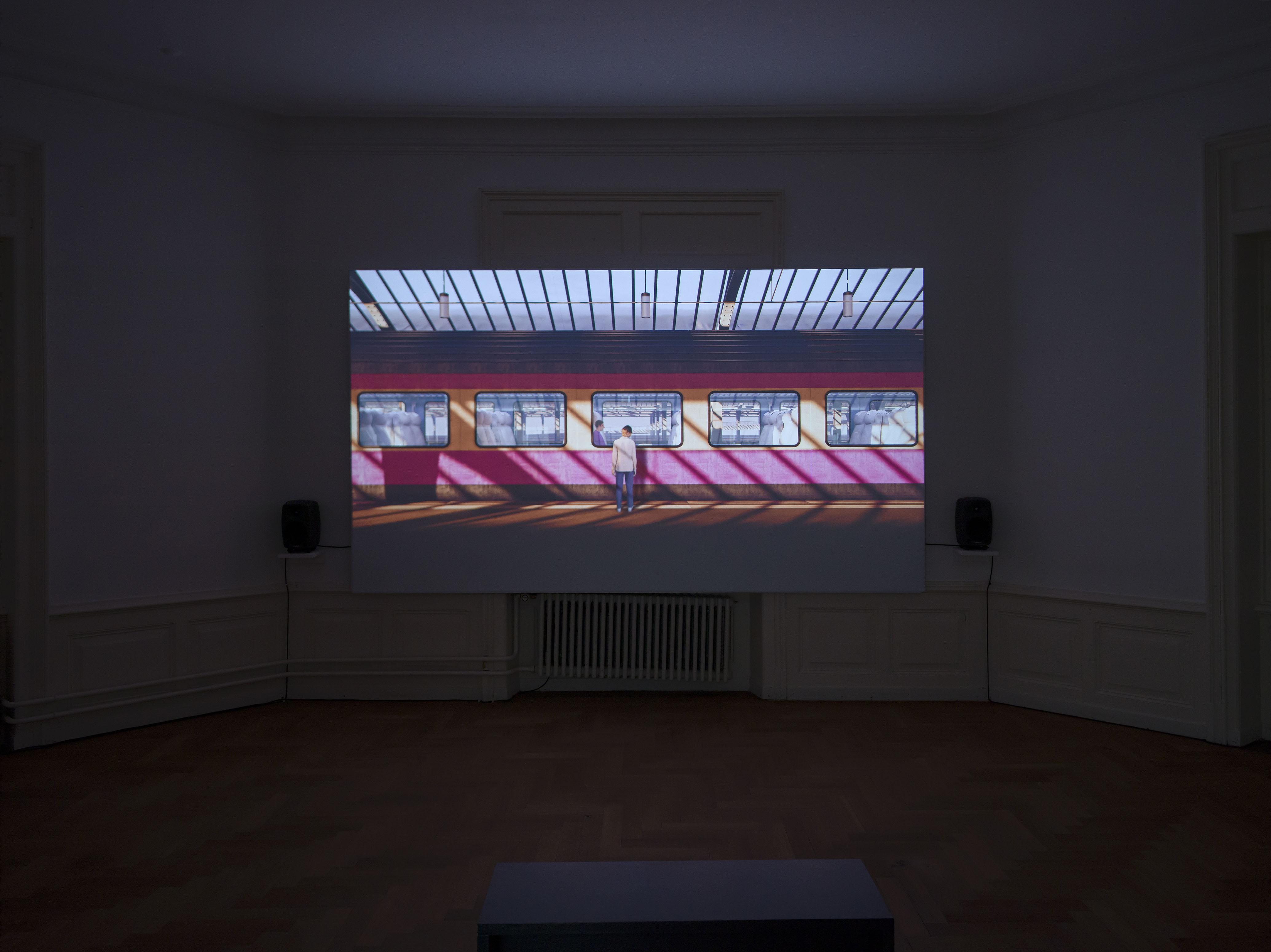 Milva Stutz, Delay, video still, 2024, Exhibition View „If You See Me Stumble“, Kunsthaus Langenthal, 2024. Photo: Cedric Mussano, Courtesy: The artist, Galerie Barbara Seiler.