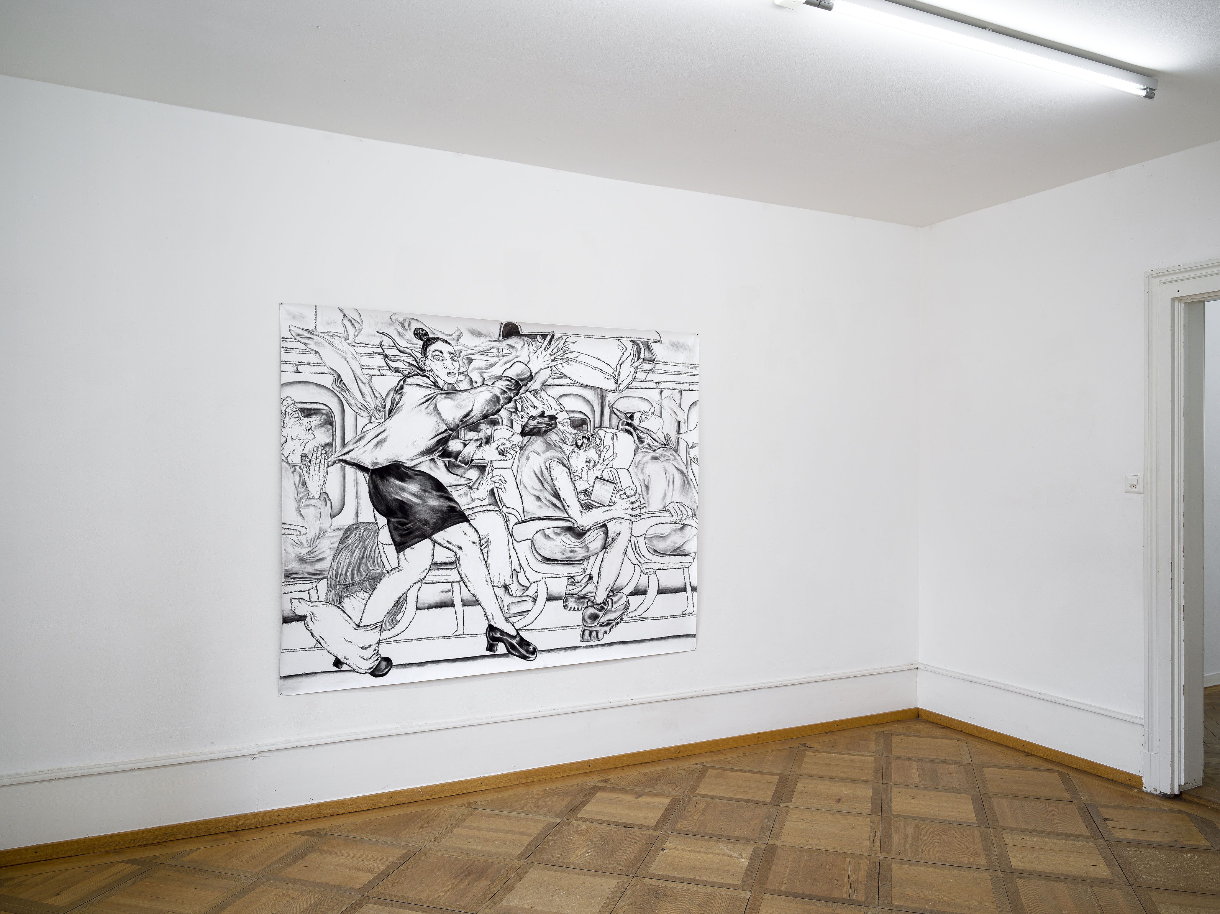 Milva Stutz, Turbulence 2024, Exhibition View „If You See Me Stumble“, Kunsthaus Langenthal, 2024. Photo: Cedric Mussano, Courtesy: The artist, Galerie Barbara Seiler.