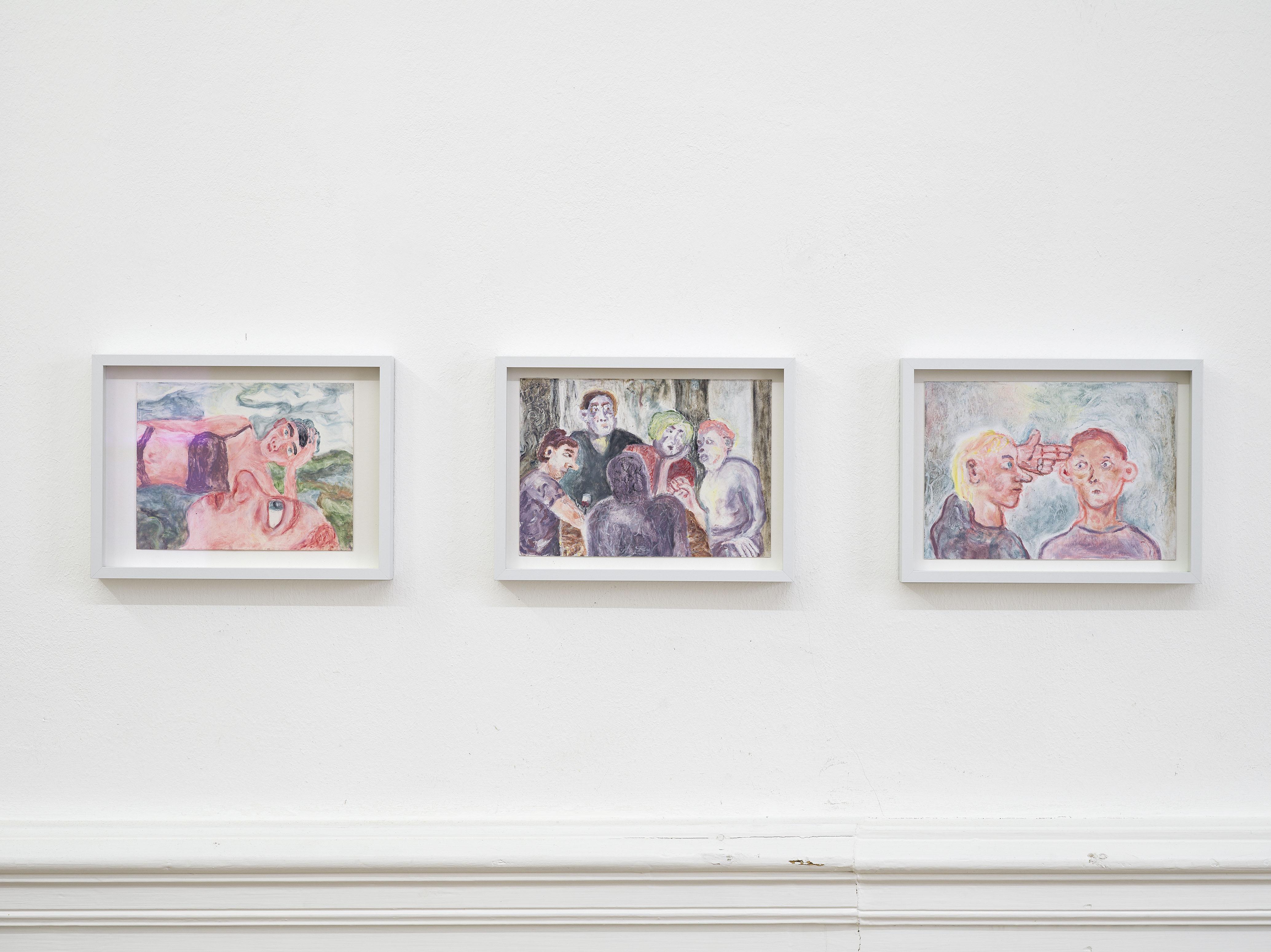 Milva Stutz, Friends, 2024, Exhibition View „If You See Me Stumble“, Kunsthaus Langenthal, 2024. Photo: Cedric Mussano, Courtesy: The artist, Galerie Barbara Seiler.