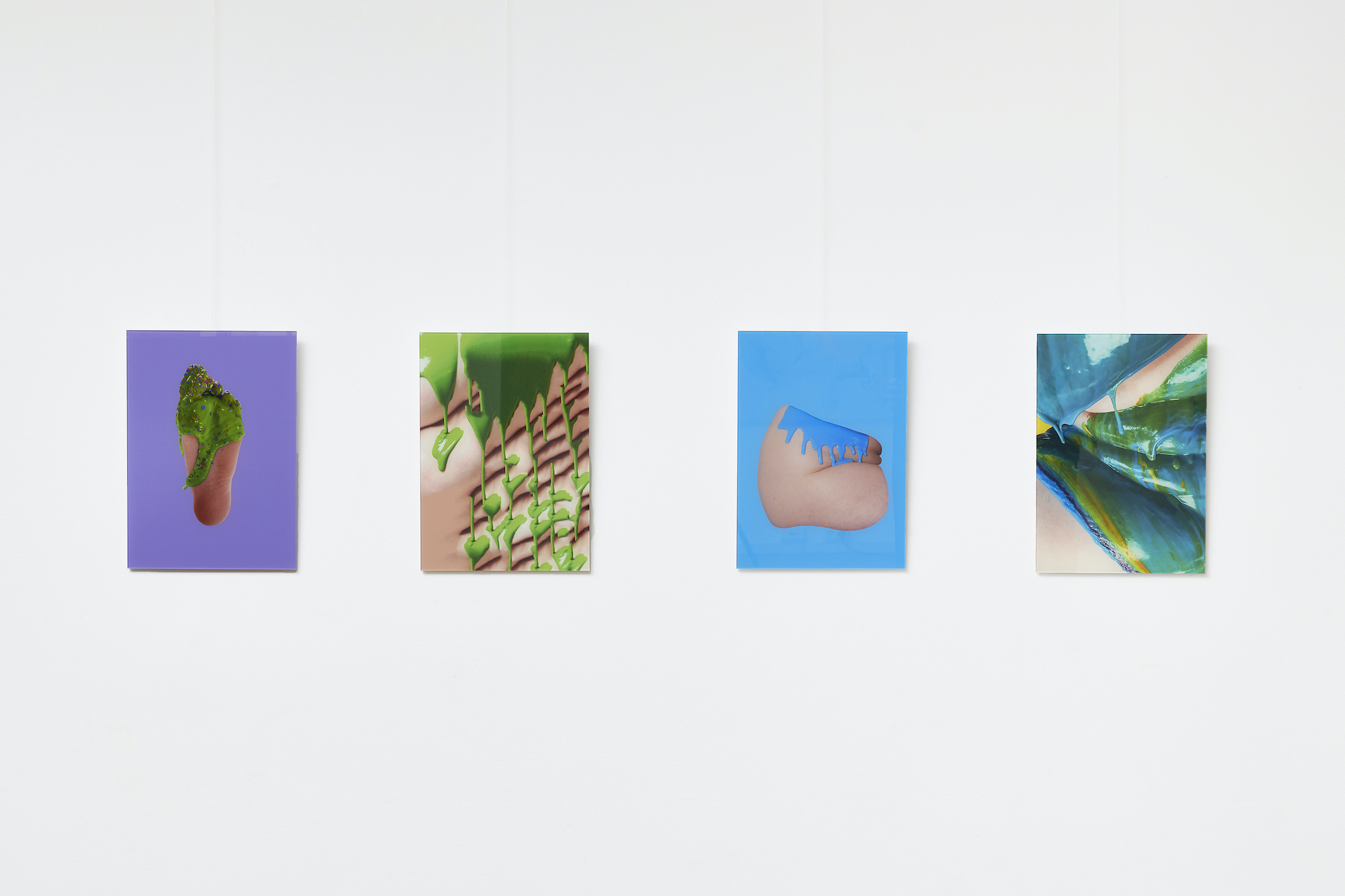 Julia Walk, Sugar Foot, Green Sugar, Blue Blob, Petrol Sugar, 2024, Fine art print behind acrylic glass with Dibond backing