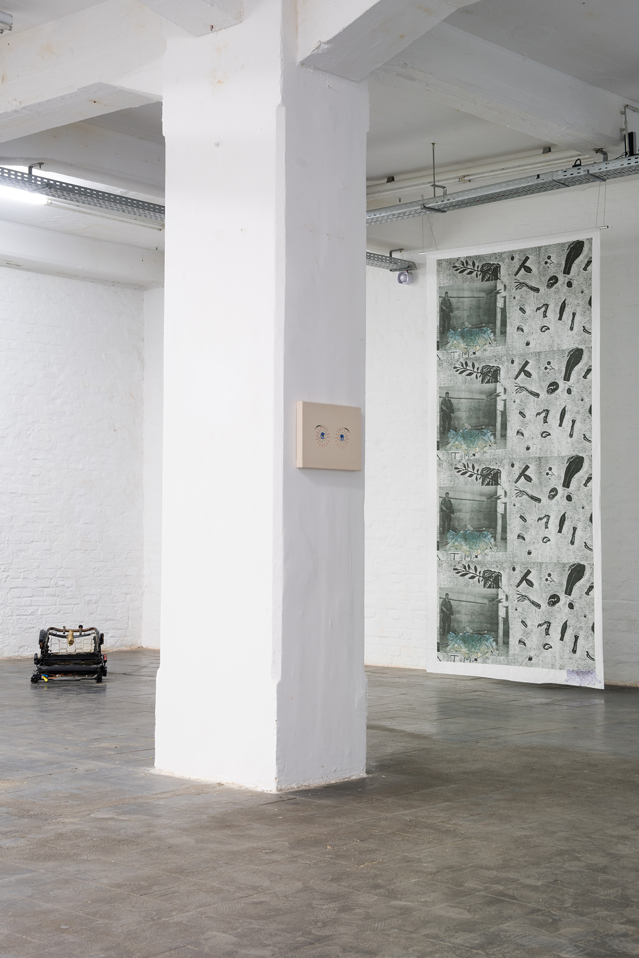 Exhibition view: Nicolas Lamas, Federico Del Vecchio, Frances Scholz