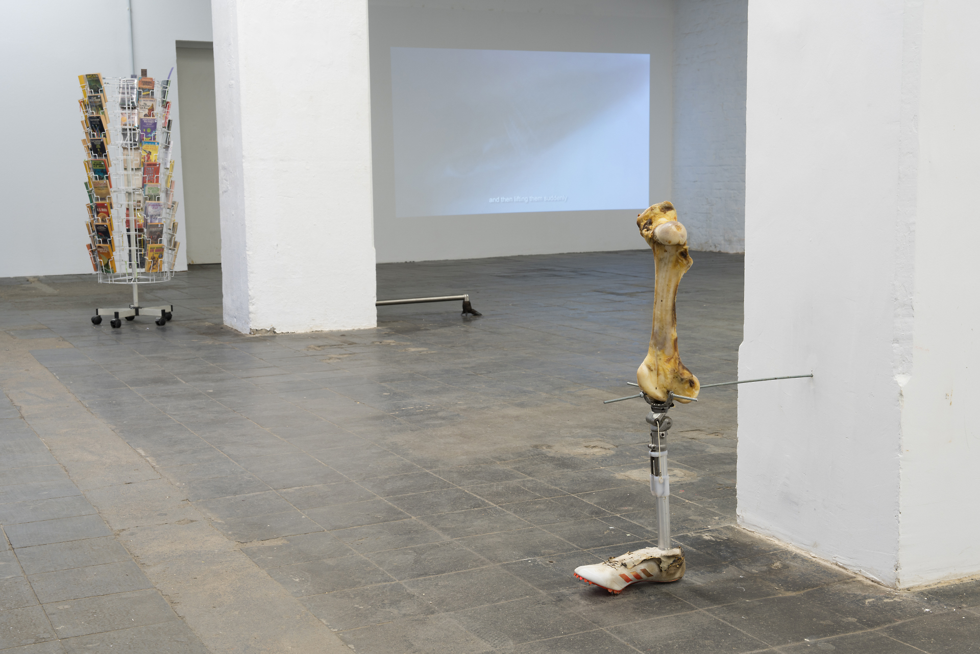 Exhibition view: Allison Grimaldi Donahue, Marc von Schlegell, Nicolas Lamas