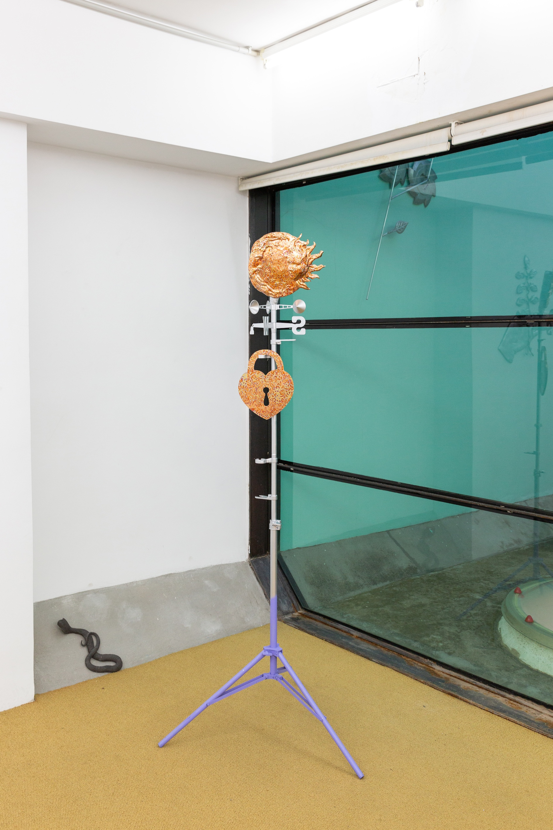 Dimitris Gketsis, Through the keyhole, 2024, Installation view at The Breeder, Athens, 2024, © the artist, Courtesy The Breeder