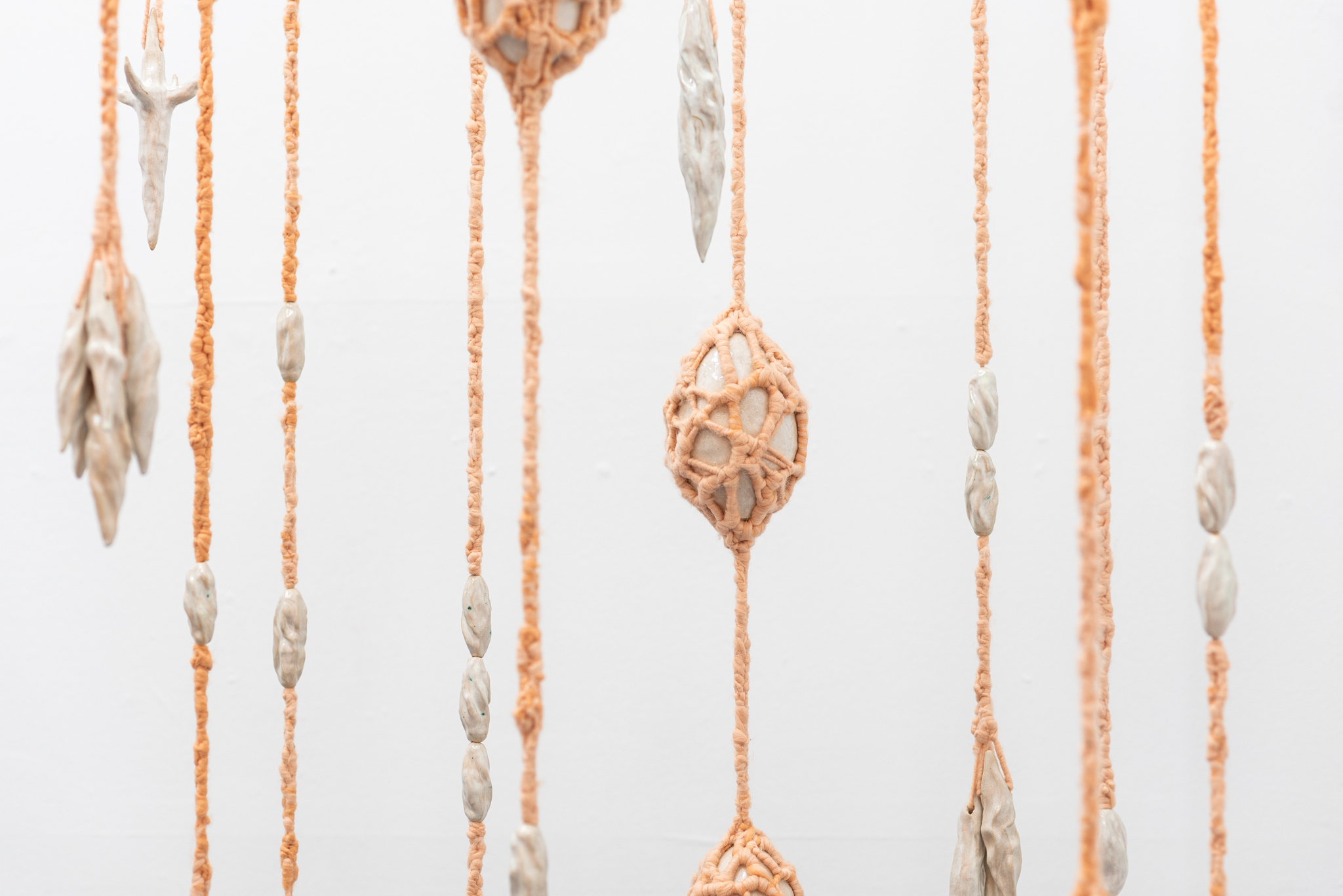âDream Talismansâ, ceramics, wool, 2024.