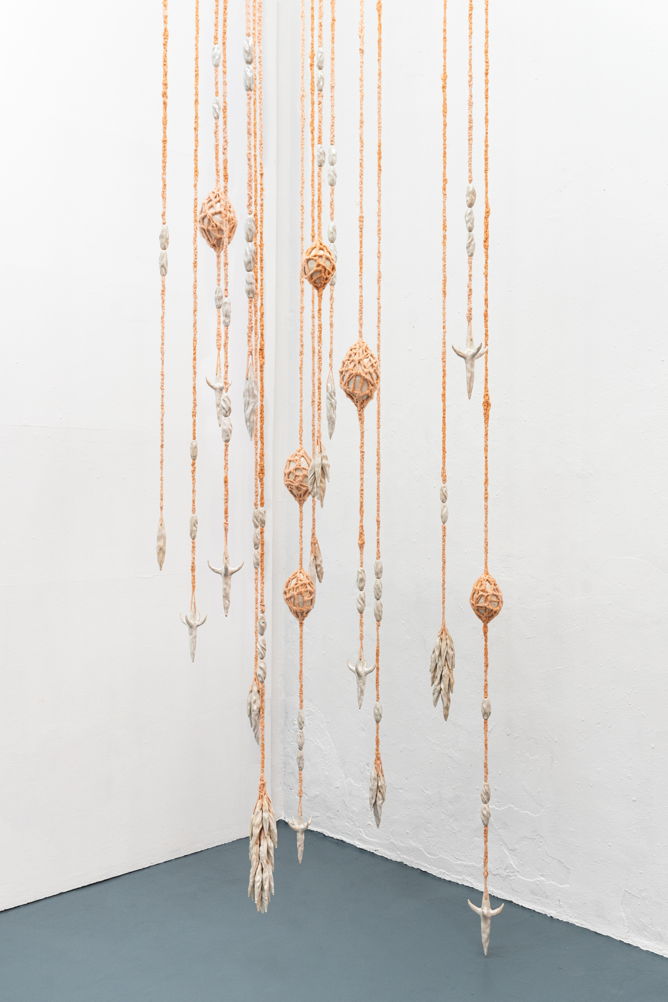 âDream Talismansâ, ceramics, wool, 2024.