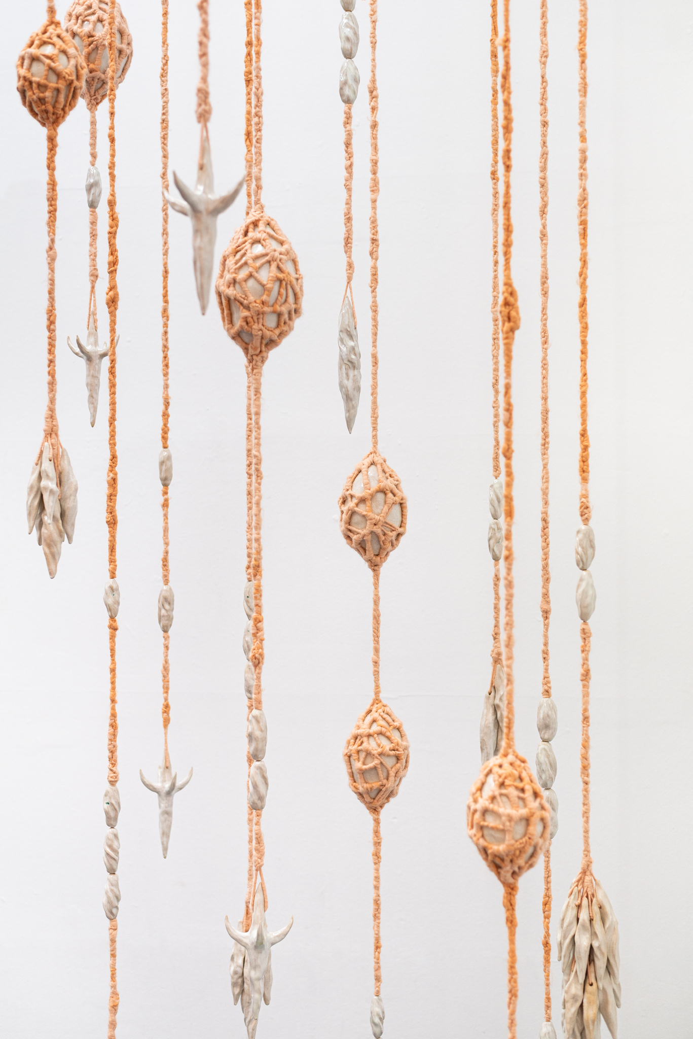 âDream Talismansâ, ceramics, wool, 2024.