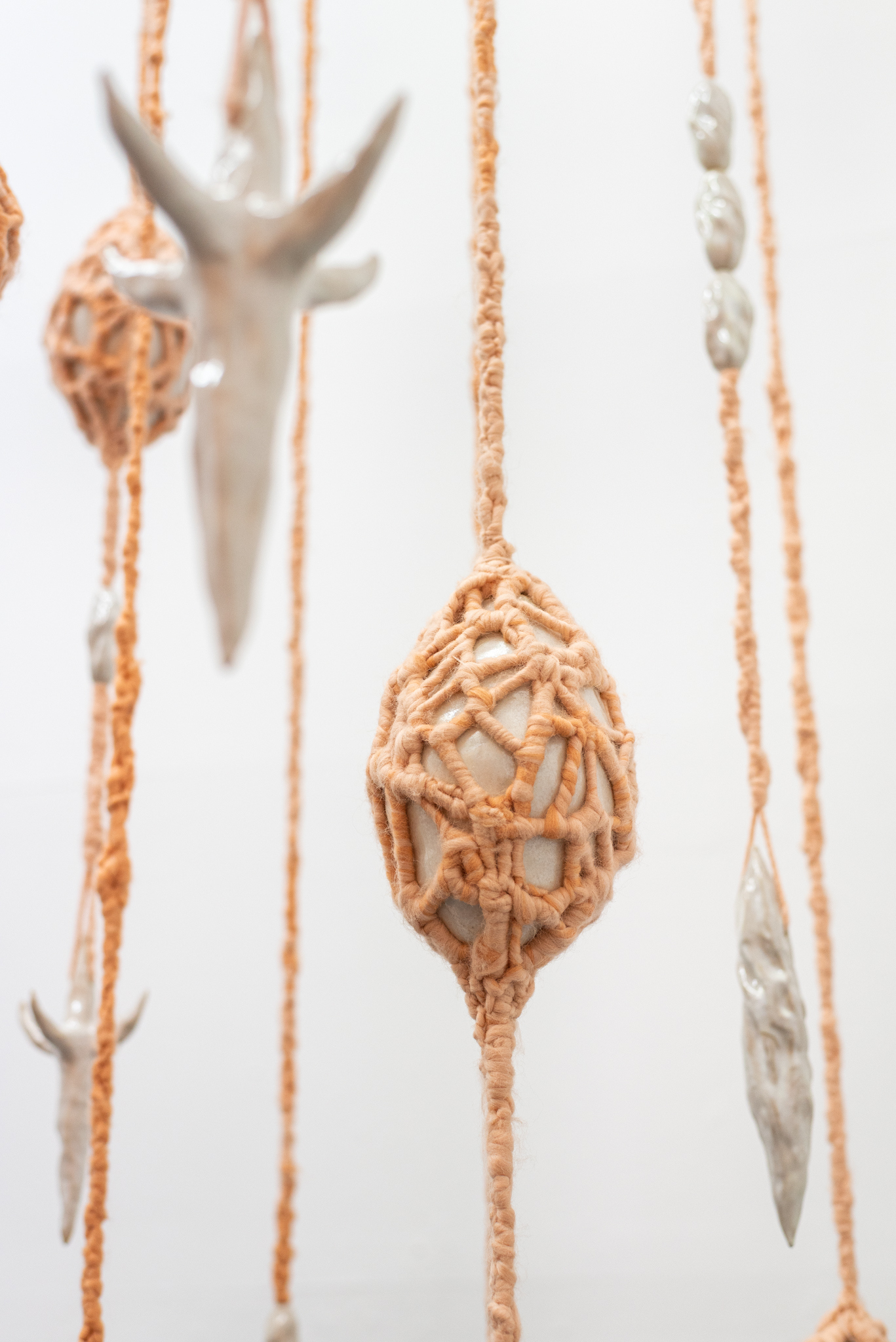 âDream Talismansâ, ceramics, wool, 2024.