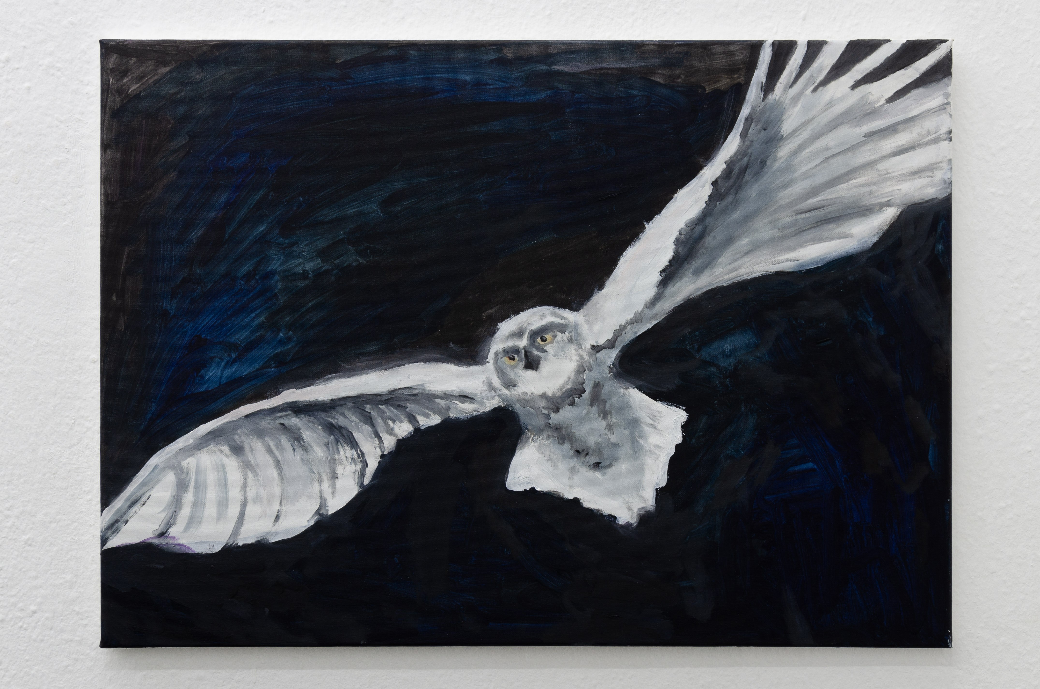 Luca Ilic, Harry said nothing. He felt a bit awkward. Stored in an underground vault at Gringotts in London was a small fortune that his parents had left him., 2024, Oil on canvas, 50cm x 70cm