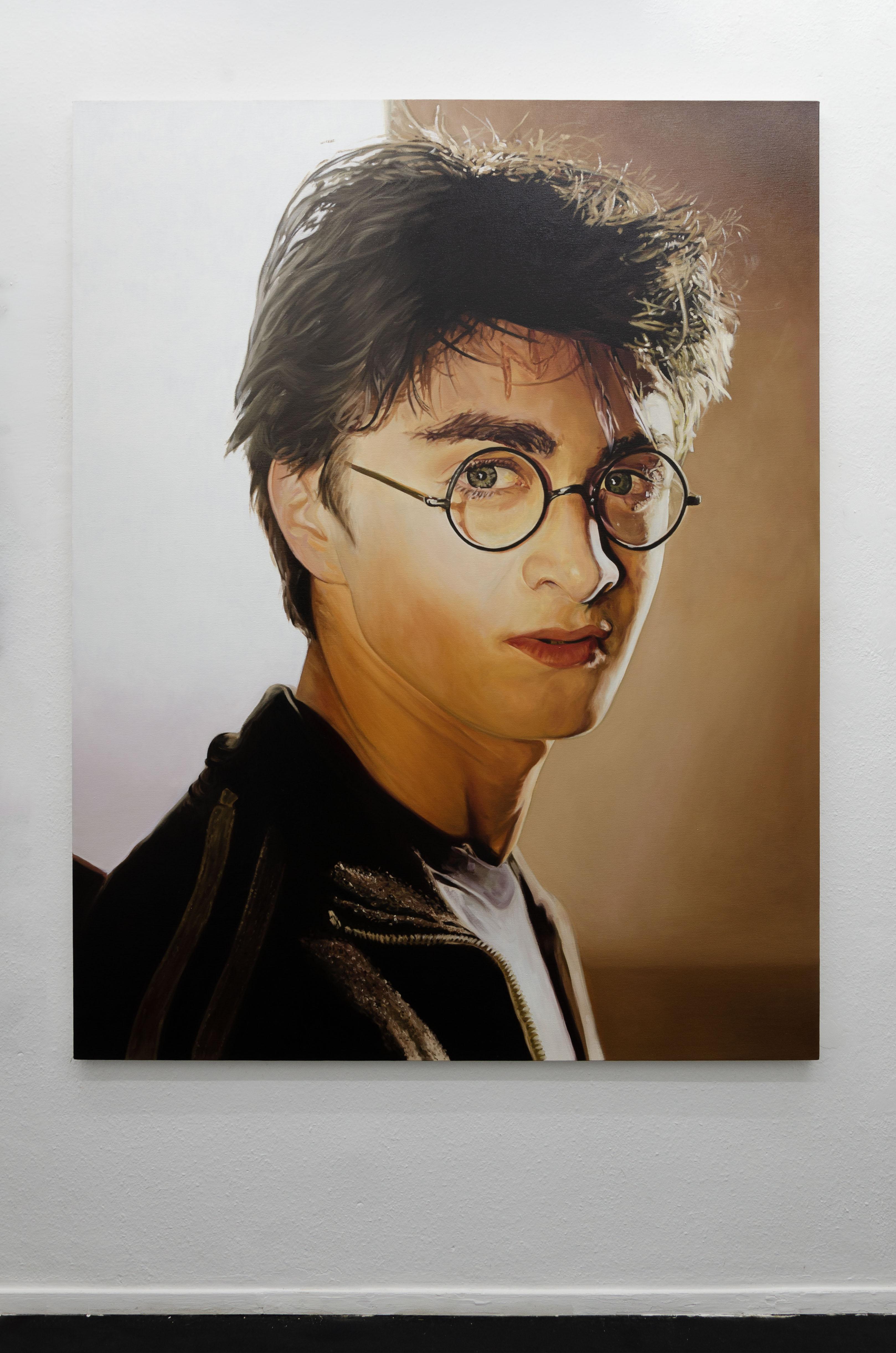 Luca Ilic, Someone had poked Ron in the back of the head. It was Malfoy. âOh, sorry, Weasley, didnât see you there.â, 2023, Oil on Canvas, 180cm x 140cm